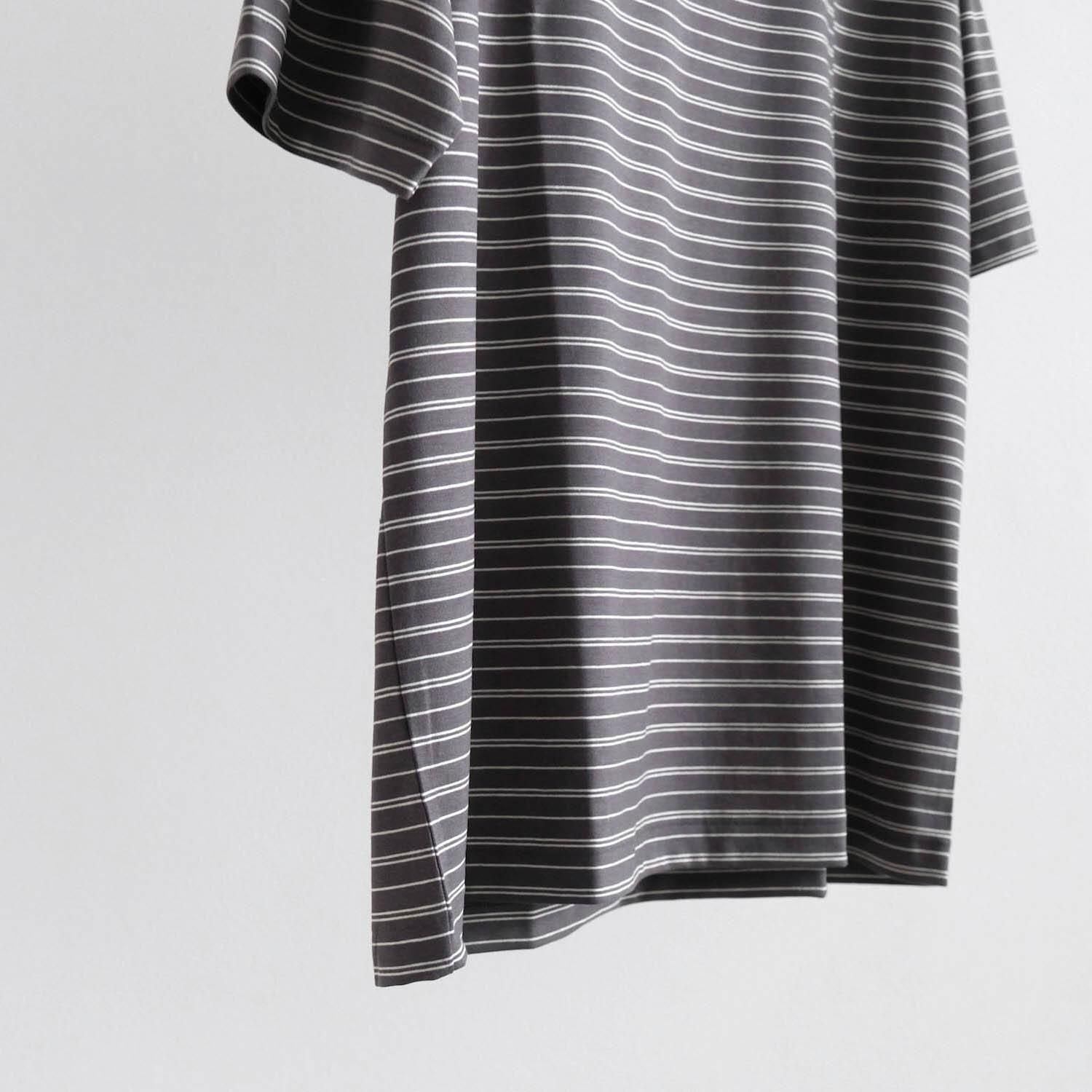 SUMMER WOOL T-SHIRT [CHARCOAL×WHITE] - WUNDER 大阪 セレクト