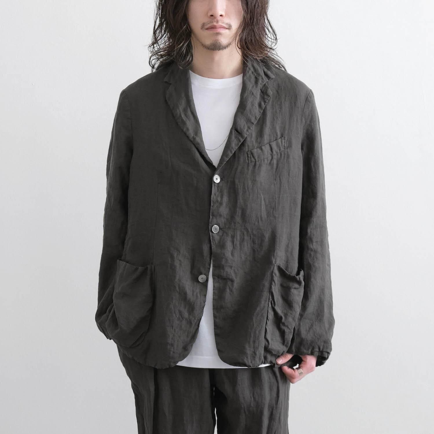 S LINEN GARMENT DYED ̵JKT [SUMI]