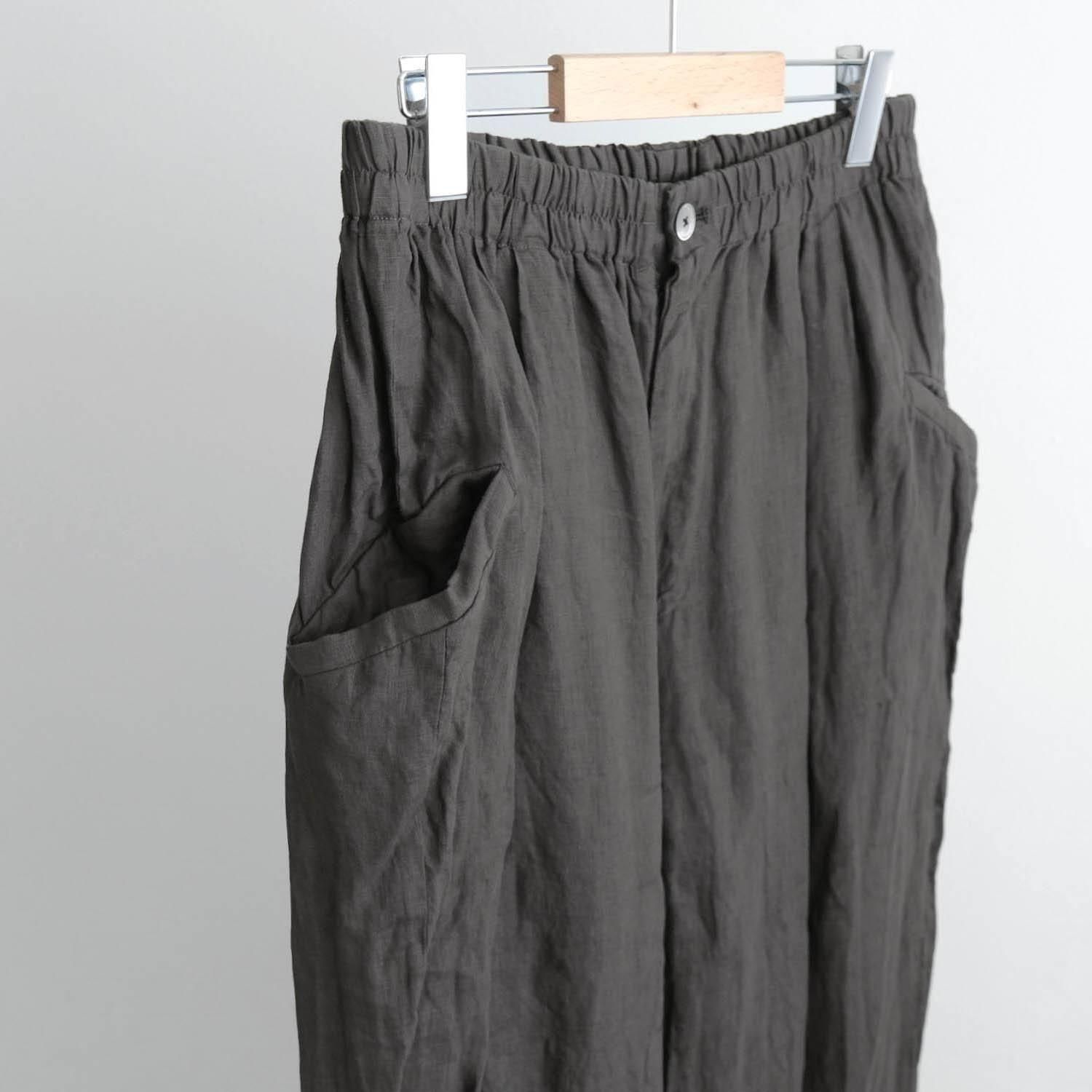 MAATEE&SONS ドS LINEN Khaki ドS LINEN GARMENT DYED EASY PANTS MUSOU [SUMI] - WUNDER 大阪