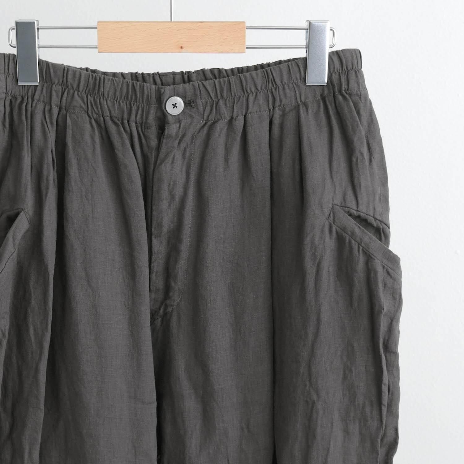 ドS LINEN GARMENT DYED EASY PANTS MUSOU [SUMI] - WUNDER 大阪