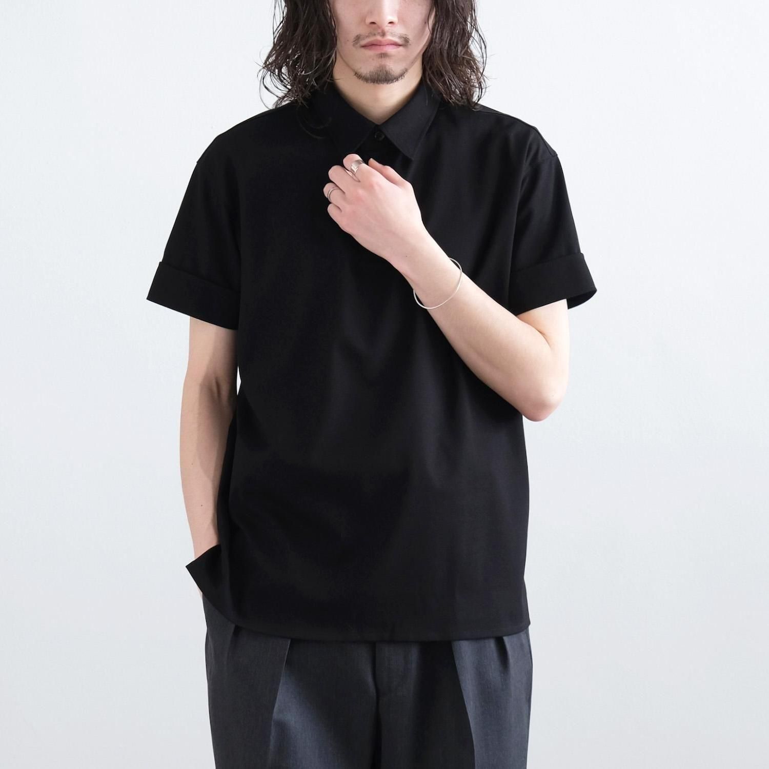 REGULAR COLLAR POLO SHIRT [BLACK]