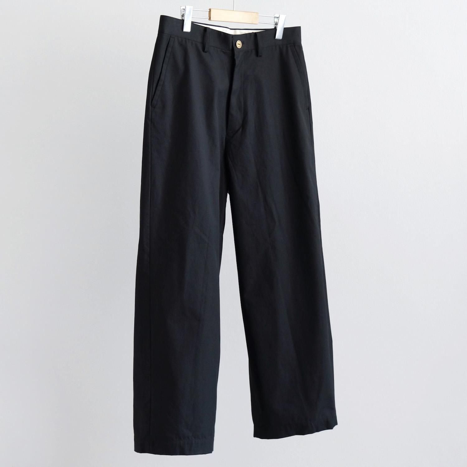 COTTON TWILL WORK PANTS  [BLACK]