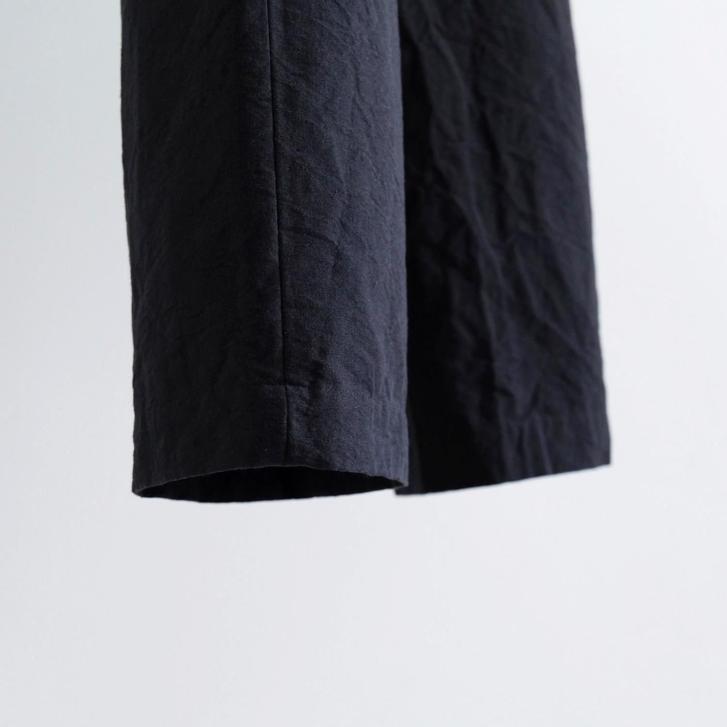 COTTON LINEN WORK PANTS [BLACK] - WUNDER 大阪 セレクト