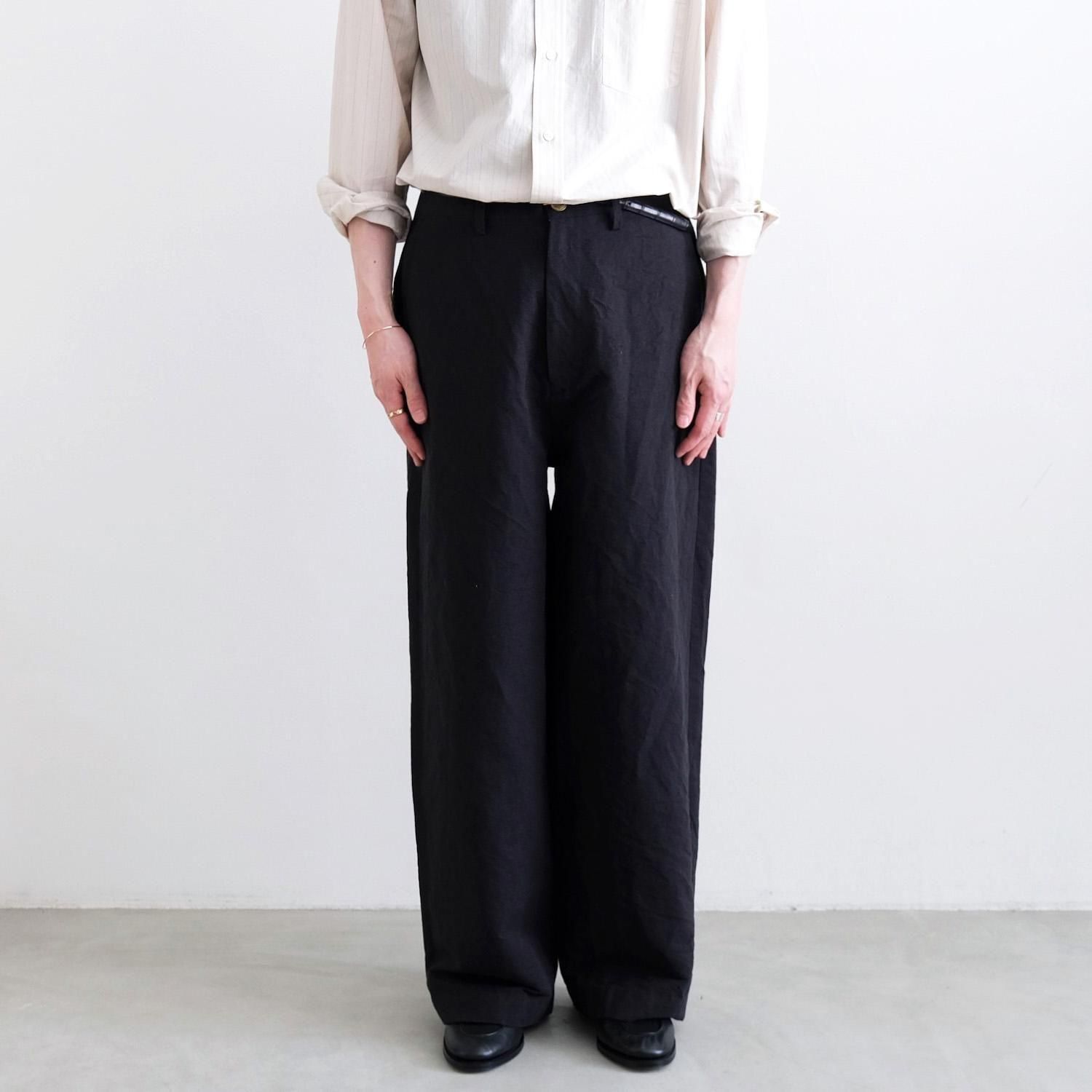 パンツ・ボトムスその他 HUECLOSET Dart Cotton Pants 洗える】軽くて楽ちん パラシュートパンツ（フルレングスパンツ