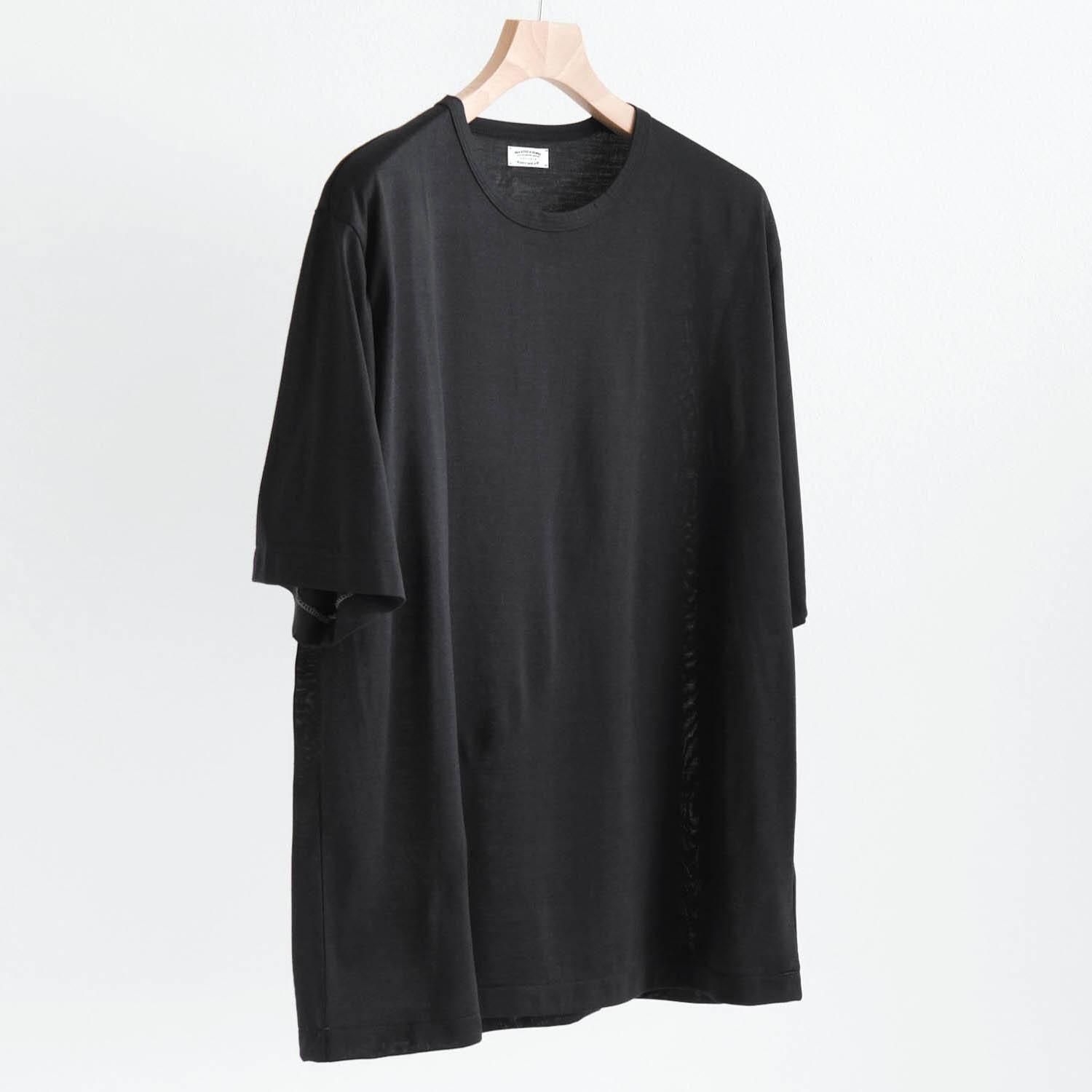 SILK SHORT SLEEVE LOOSE TEE [BLACK] - WUNDER 大阪 セレクト