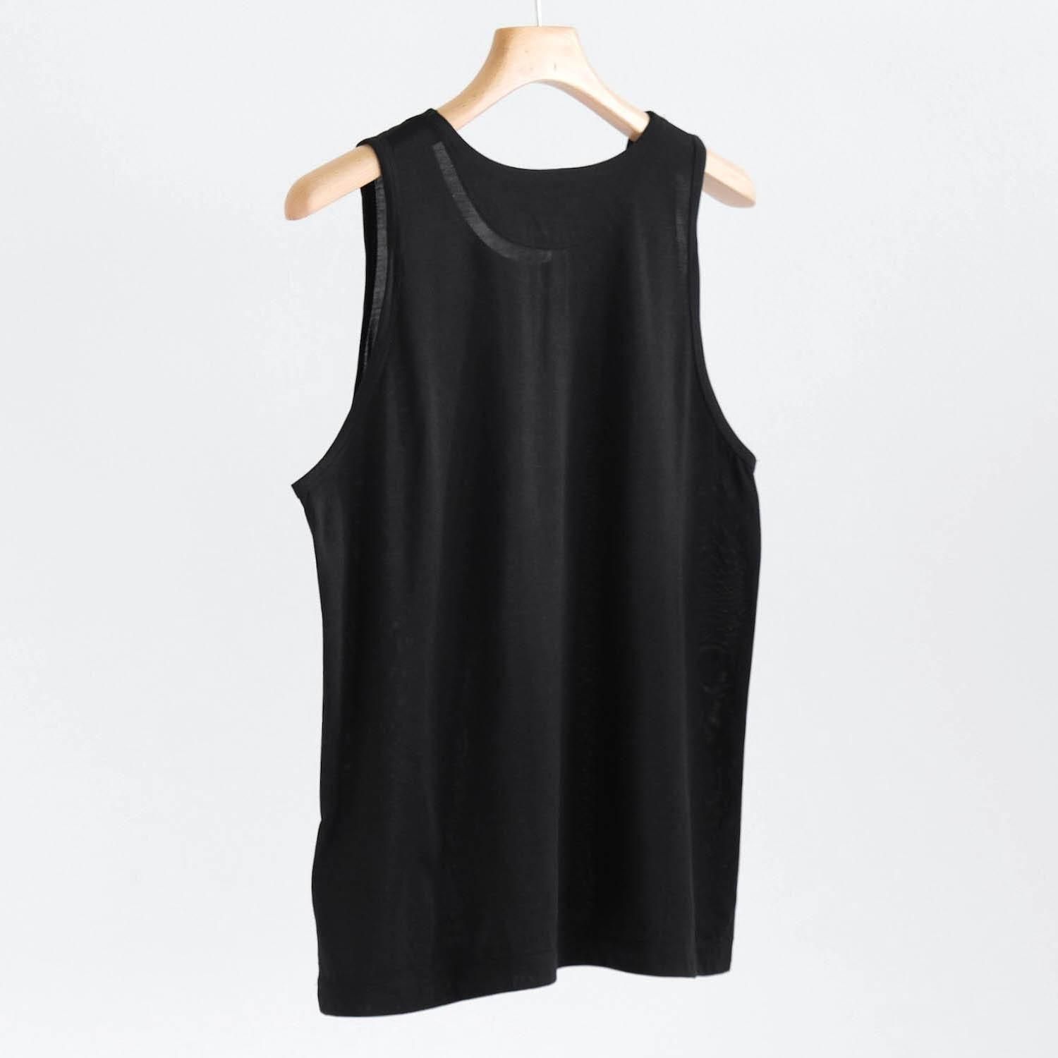 無料配達 SILK 天竺 TANK TOP [BLACK] - WUNDER 大阪 セレクトショップ トップス