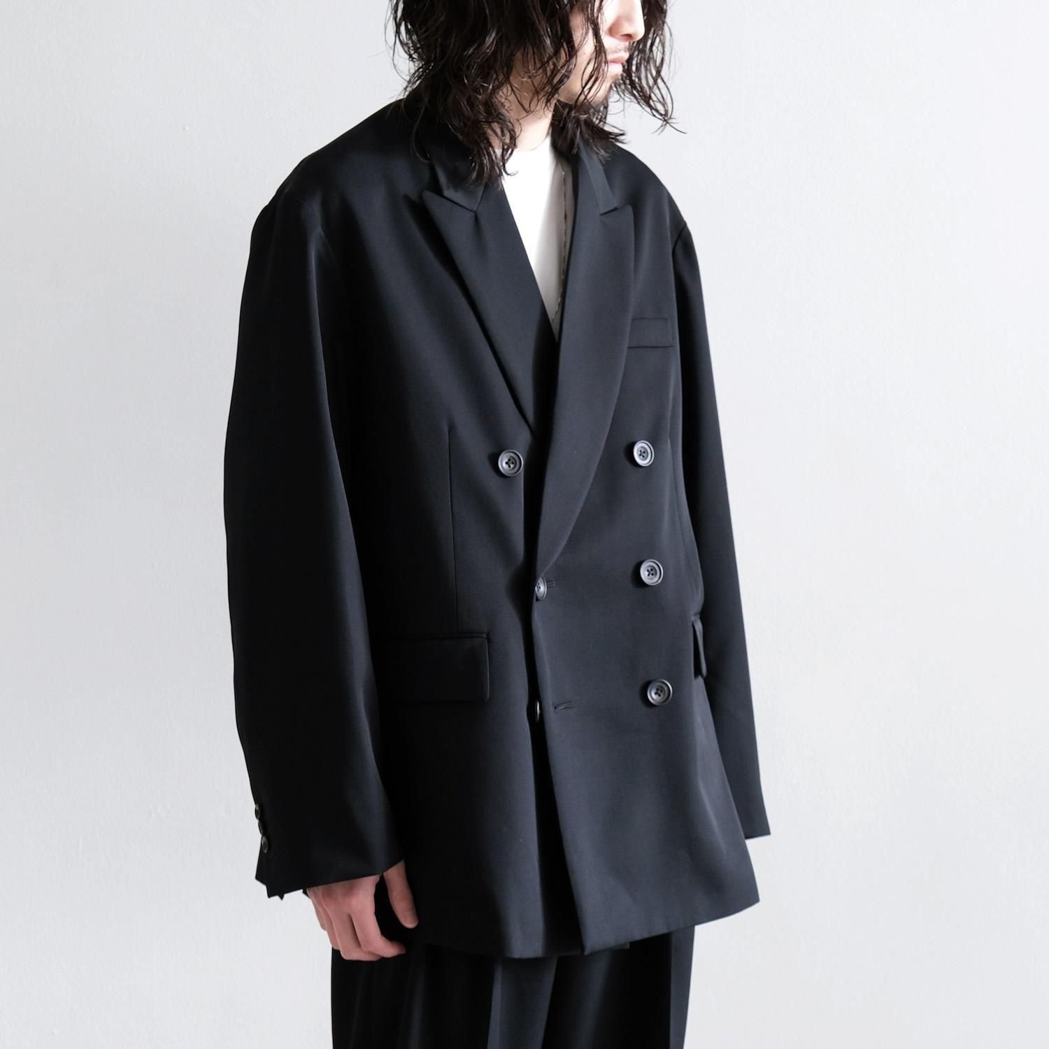 OVERSIZED DOUBLE BREASTED JACKET [BLACK] - WUNDER 大阪