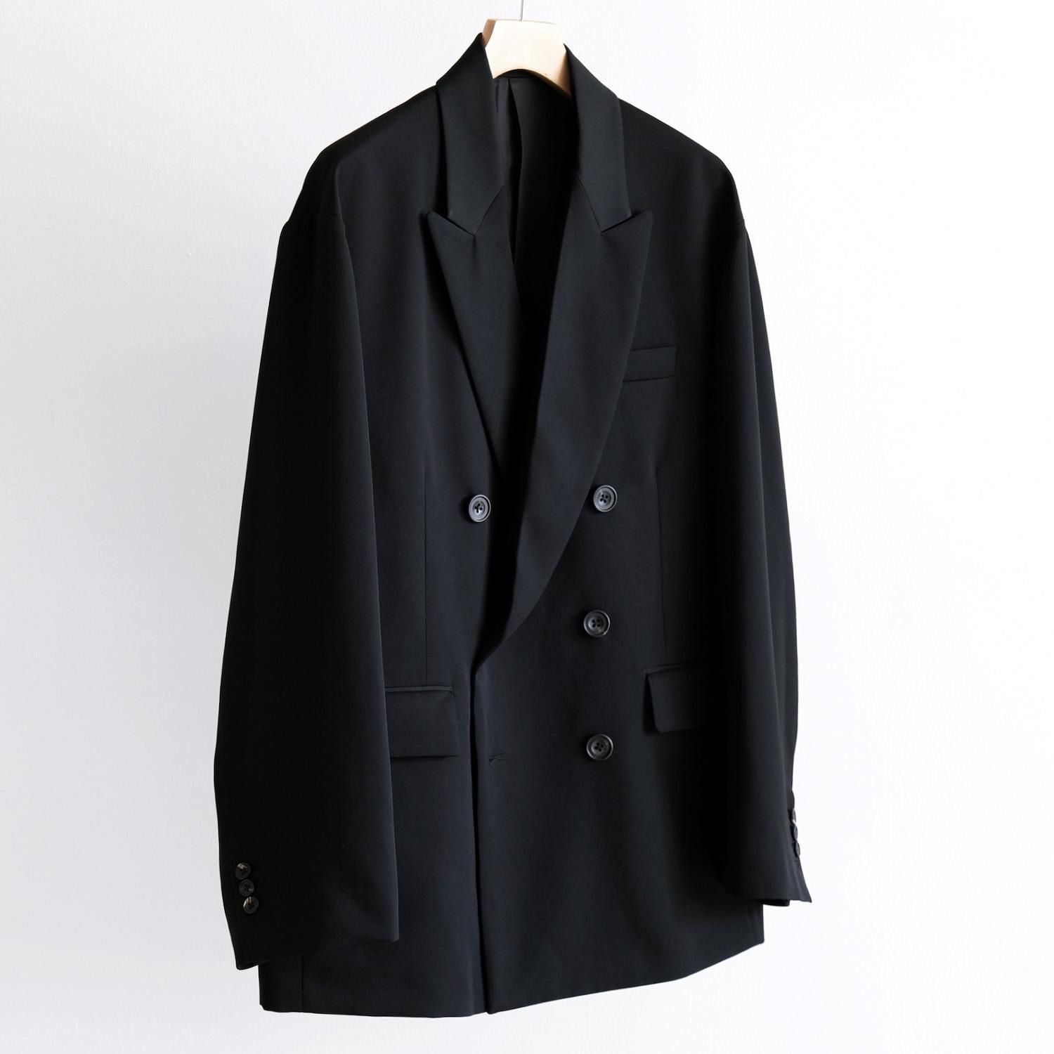 OVERSIZED DOUBLE BREASTED JACKET [BLACK]