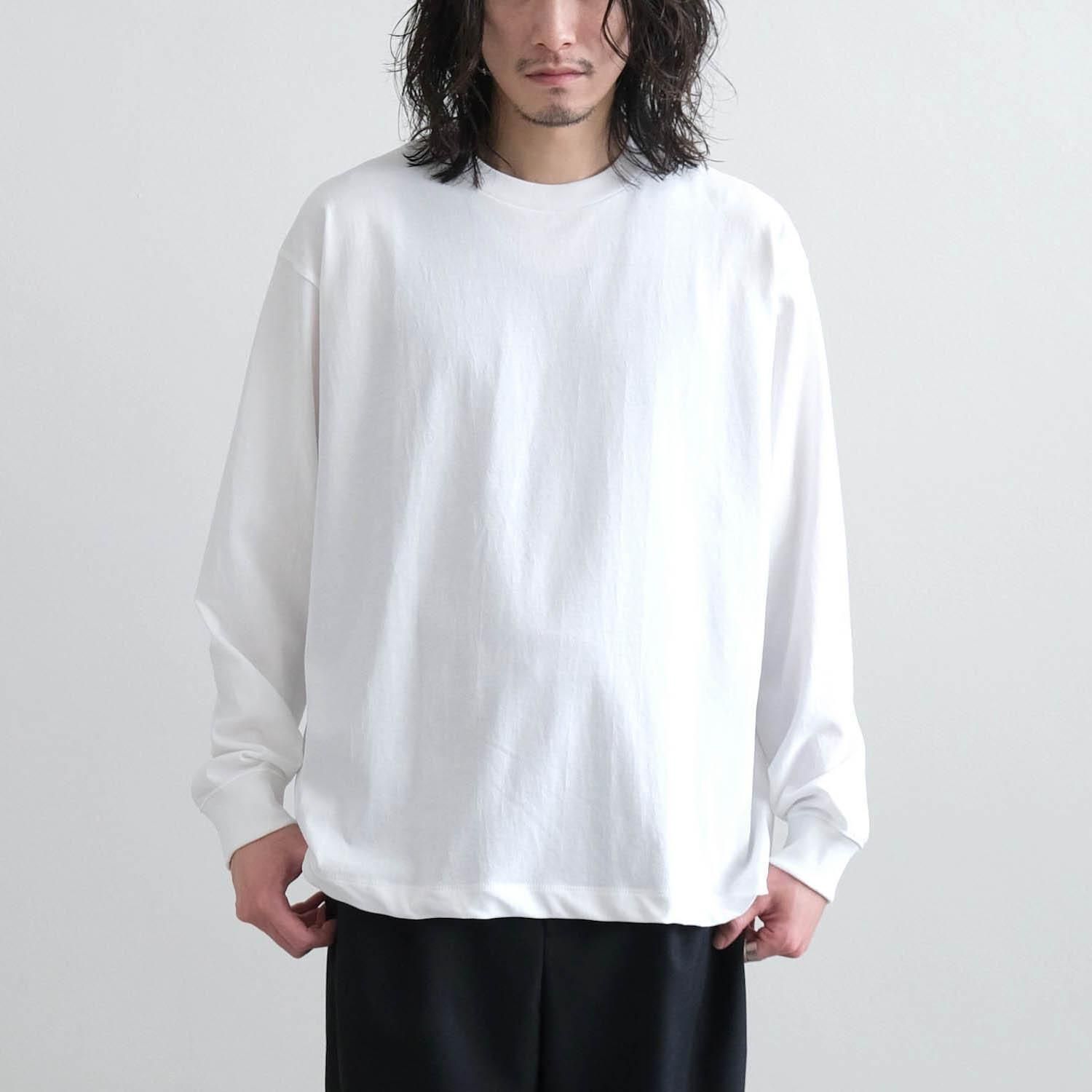FRESCA PLATE LOOSE FIT LONG SLEEVE T-SHIRT [WHITE]