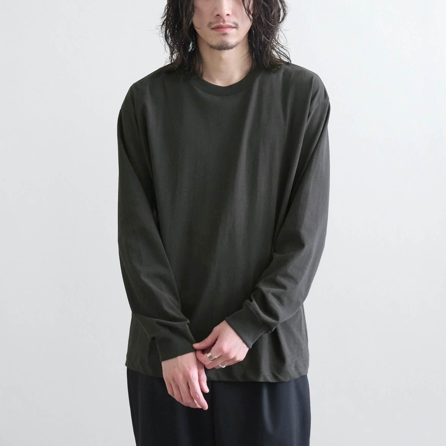 FRESCA PLATE LOOSE FIT LONG SLEEVE T-SHIRT [KHAKI]