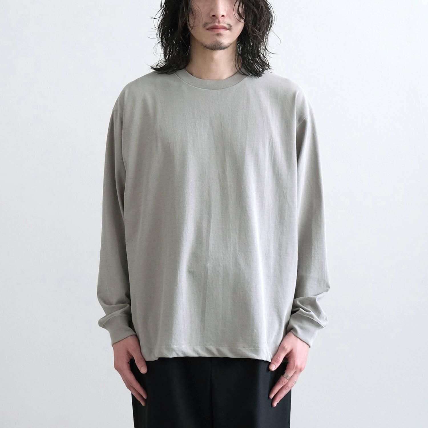 FRESCA PLATE LOOSE FIT LONG SLEEVE T-SHIRT [GRAY] - WUNDER 大阪