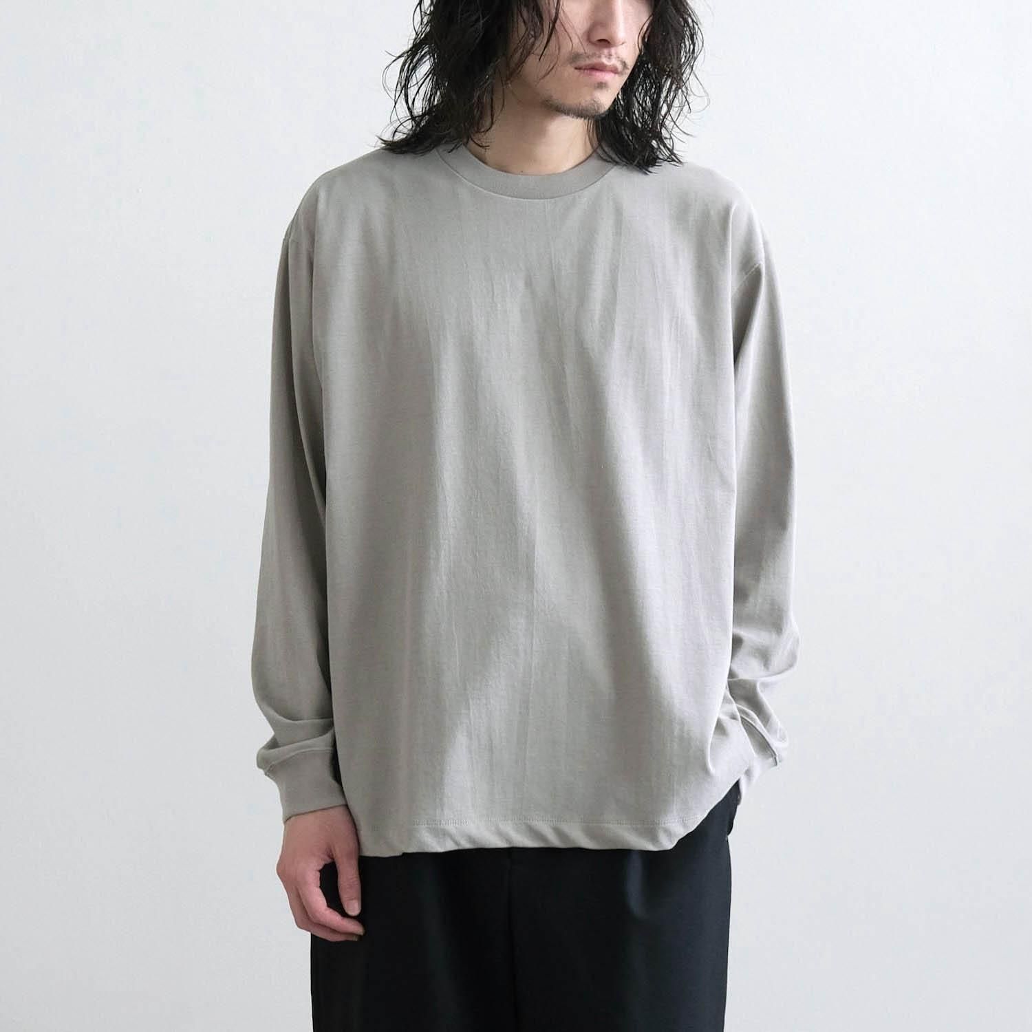FRESCA PLATE LOOSE FIT LONG SLEEVE T-SHIRT [GRAY]