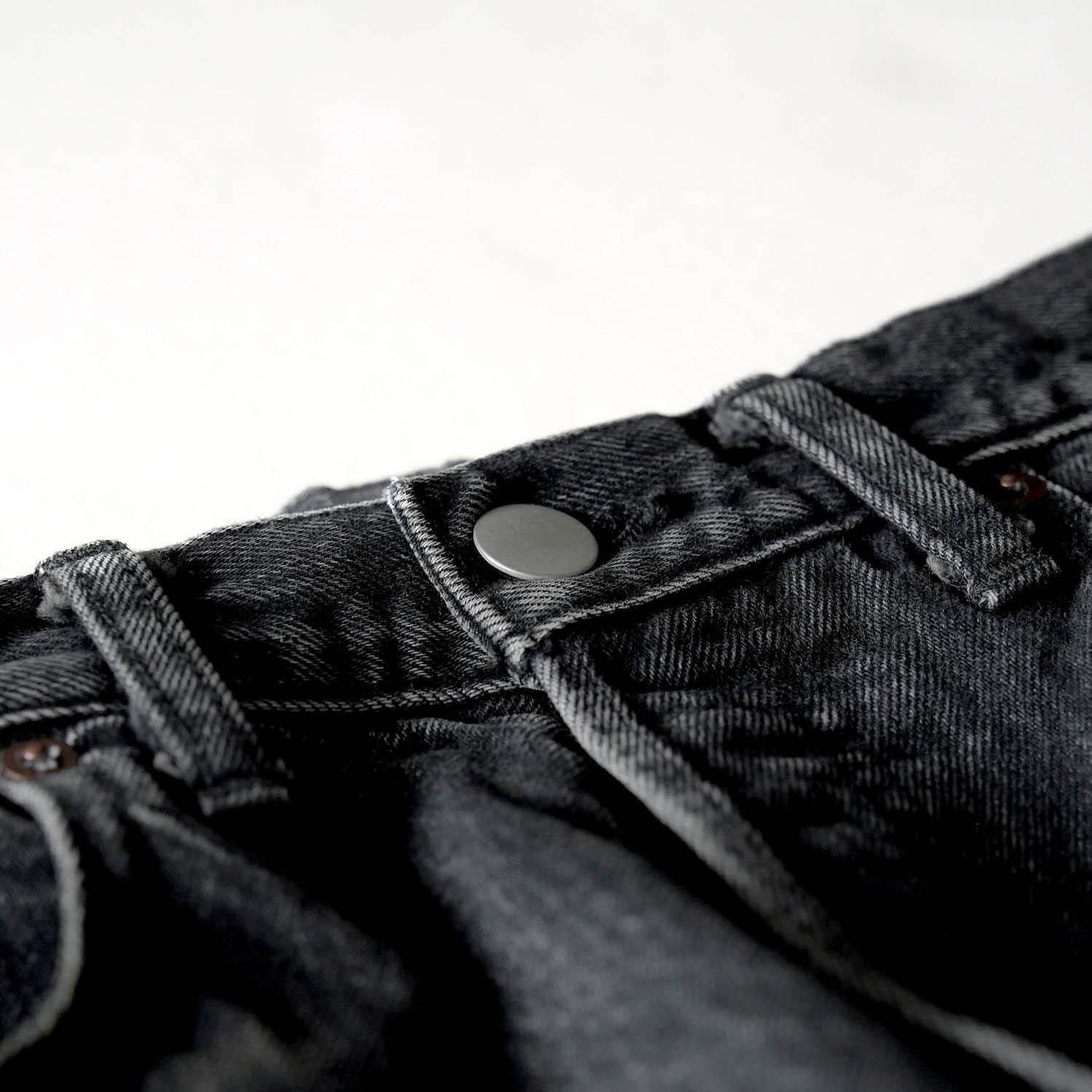 DEFORMATION WIDE DENIM JEANS [BLACK] - WUNDER 大阪 セレクト