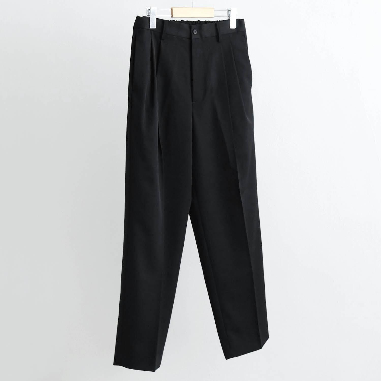 TWO TUCK EASY TROUSERS [BLACK] - WUNDER 大阪 セレクトショップ 大阪