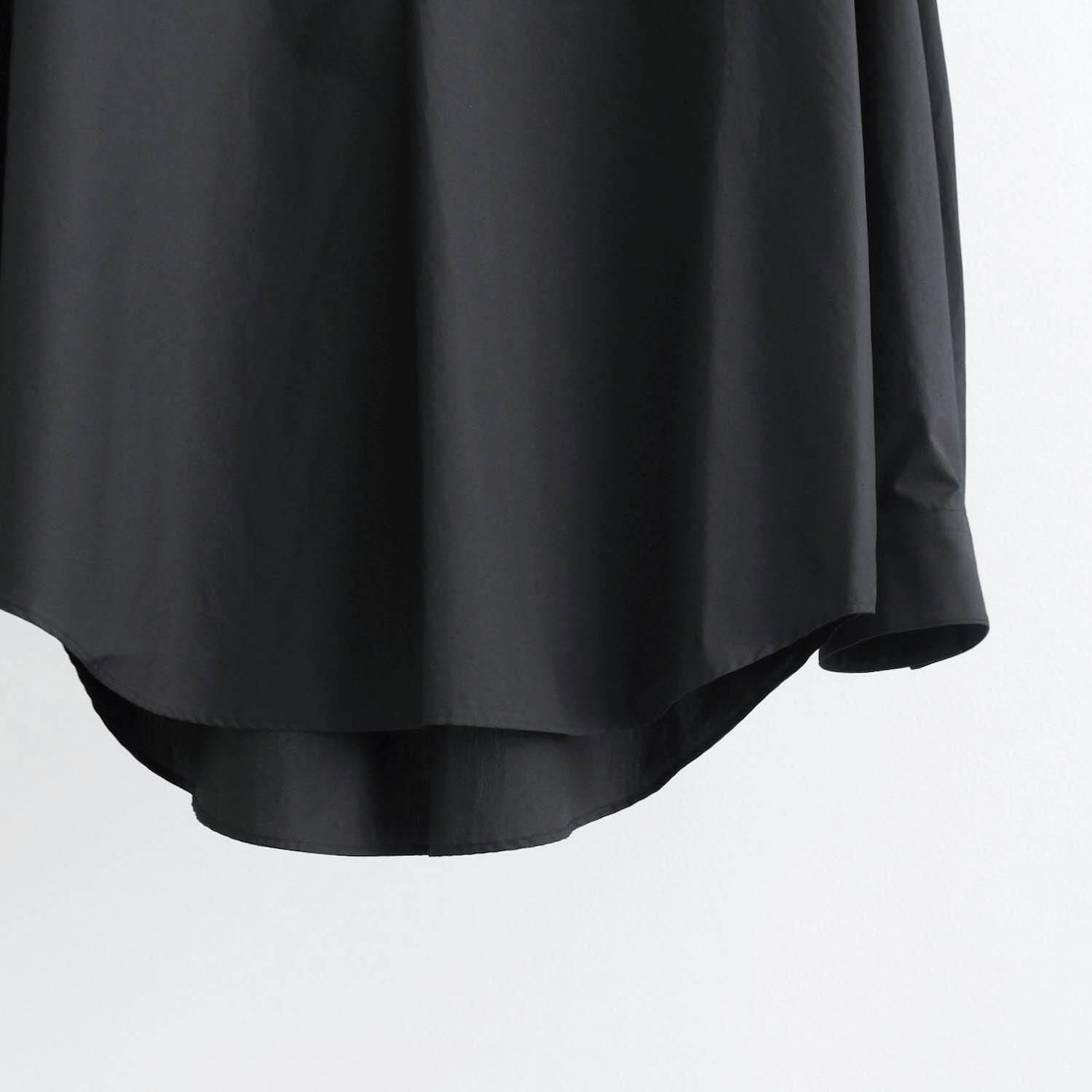 SUVIN COTTON OVERSIZED SKIPPER SHIRT [BLACK] - WUNDER 大阪