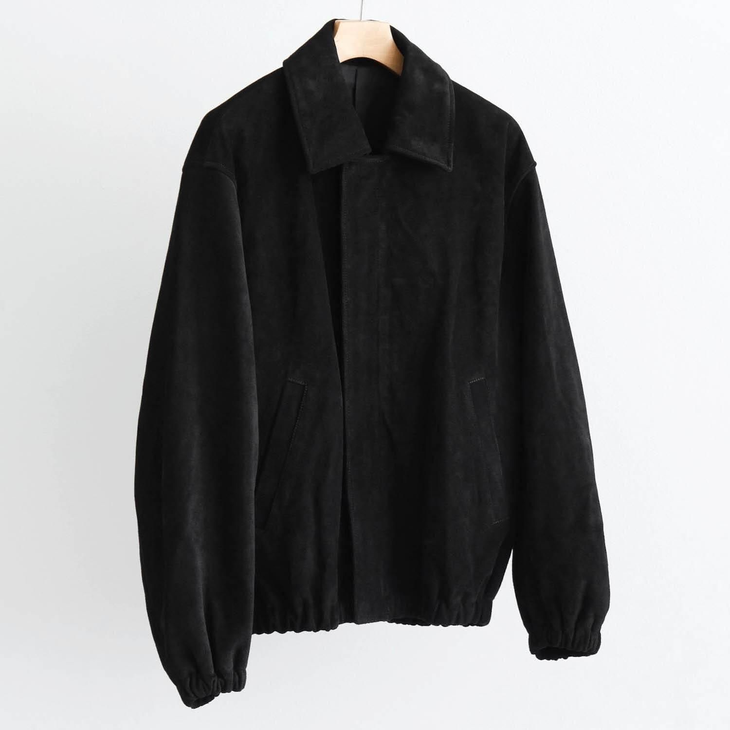 COW SUEDE ZIP SHORT JACKET [BLACK] - WUNDER 大阪 セレクトショップ