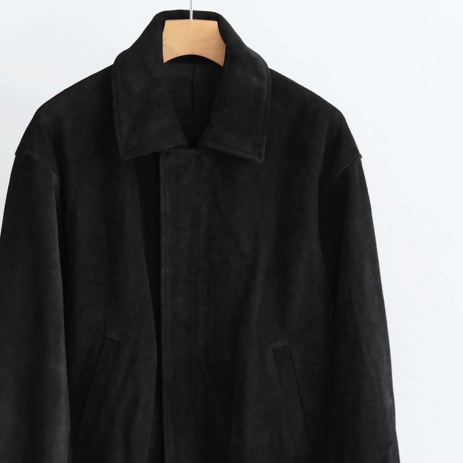 COW SUEDE ZIP SHORT JACKET [BLACK] - WUNDER 大阪 セレクトショップ