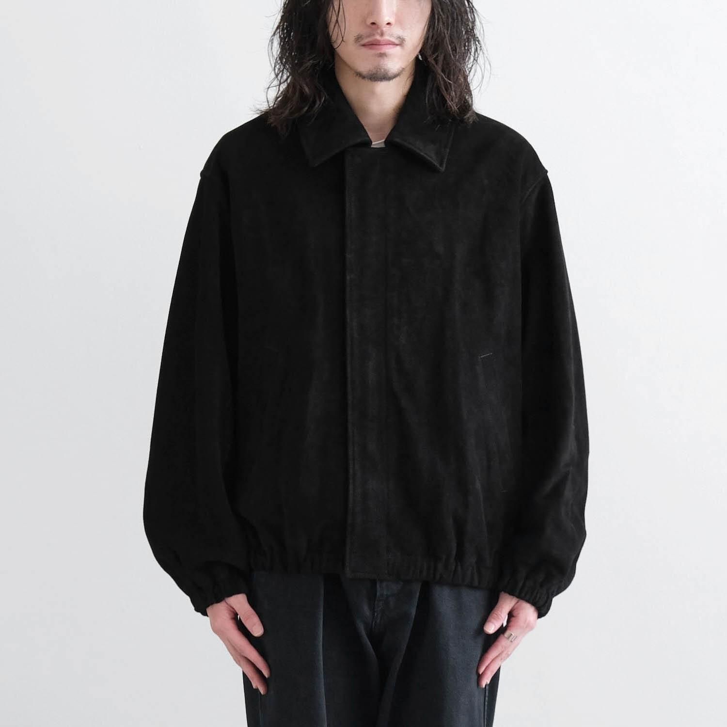 COW SUEDE ZIP SHORT JACKET [BLACK] - WUNDER 大阪 セレクトショップ