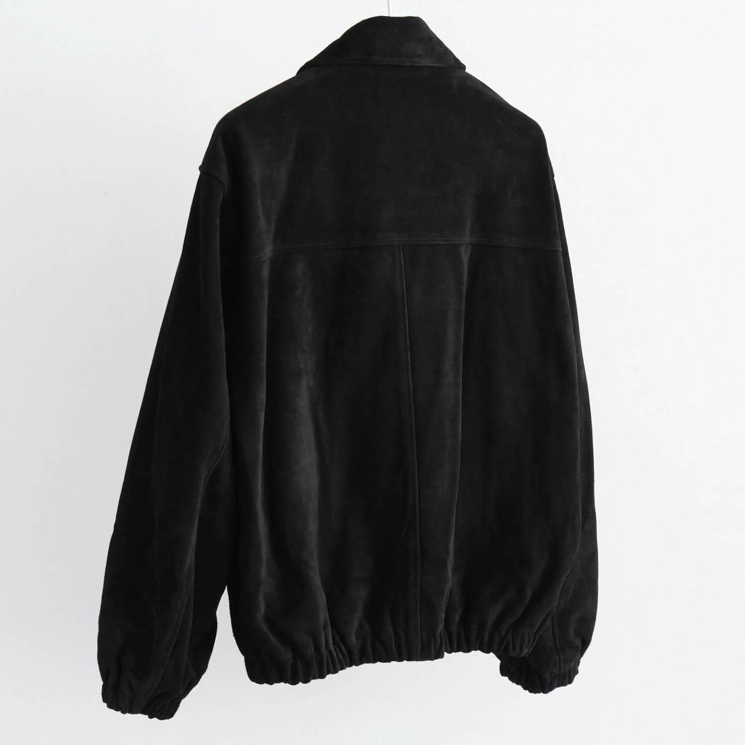 COW SUEDE ZIP SHORT JACKET [BLACK] - WUNDER 大阪 セレクト