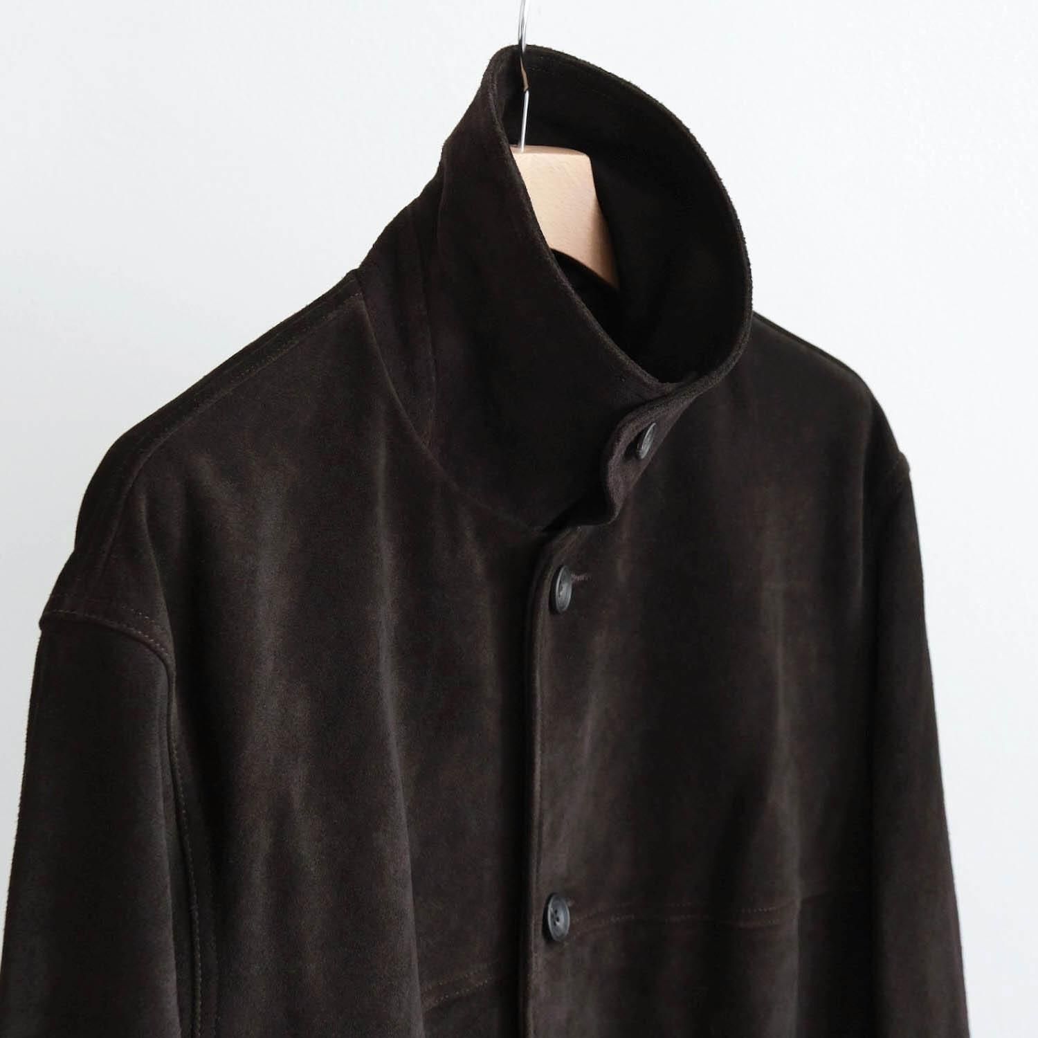 COW SUEDE CAR JACKET [DARK BROWN] - WUNDER 大阪 セレクトショップ