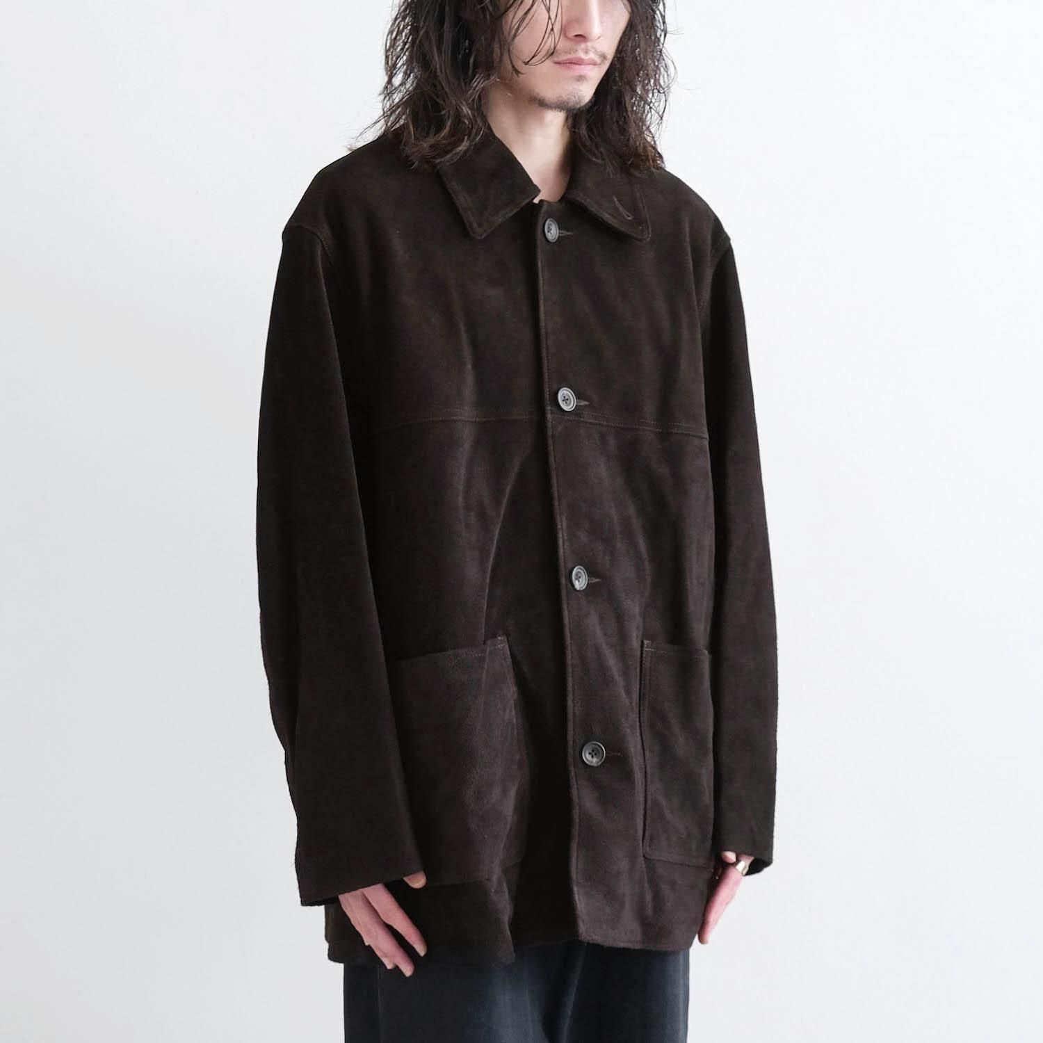 COW SUEDE CAR JACKET [DARK BROWN] - WUNDER 大阪 セレクトショップ