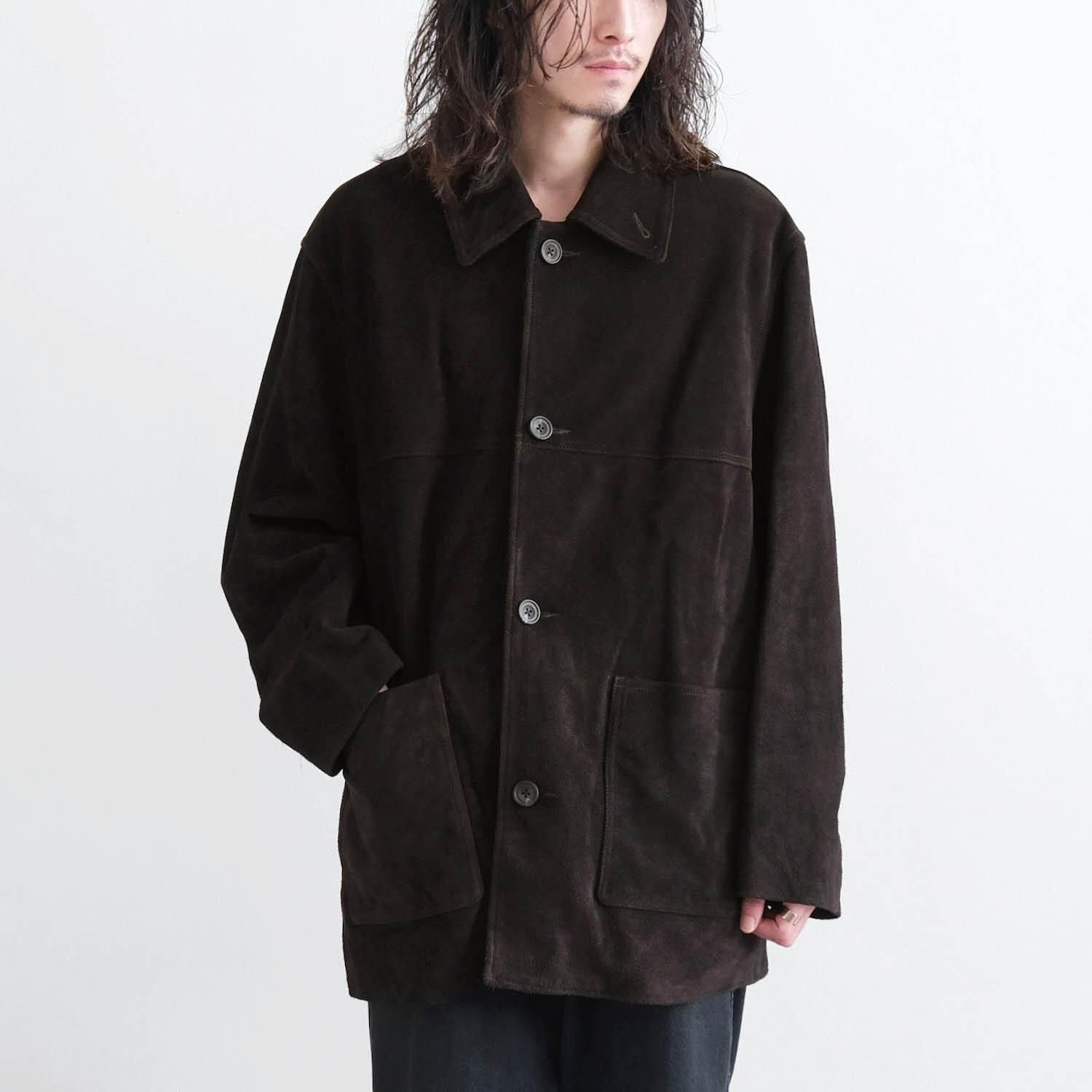 COW SUEDE CAR JACKET [DARK BROWN] - WUNDER 大阪 セレクトショップ