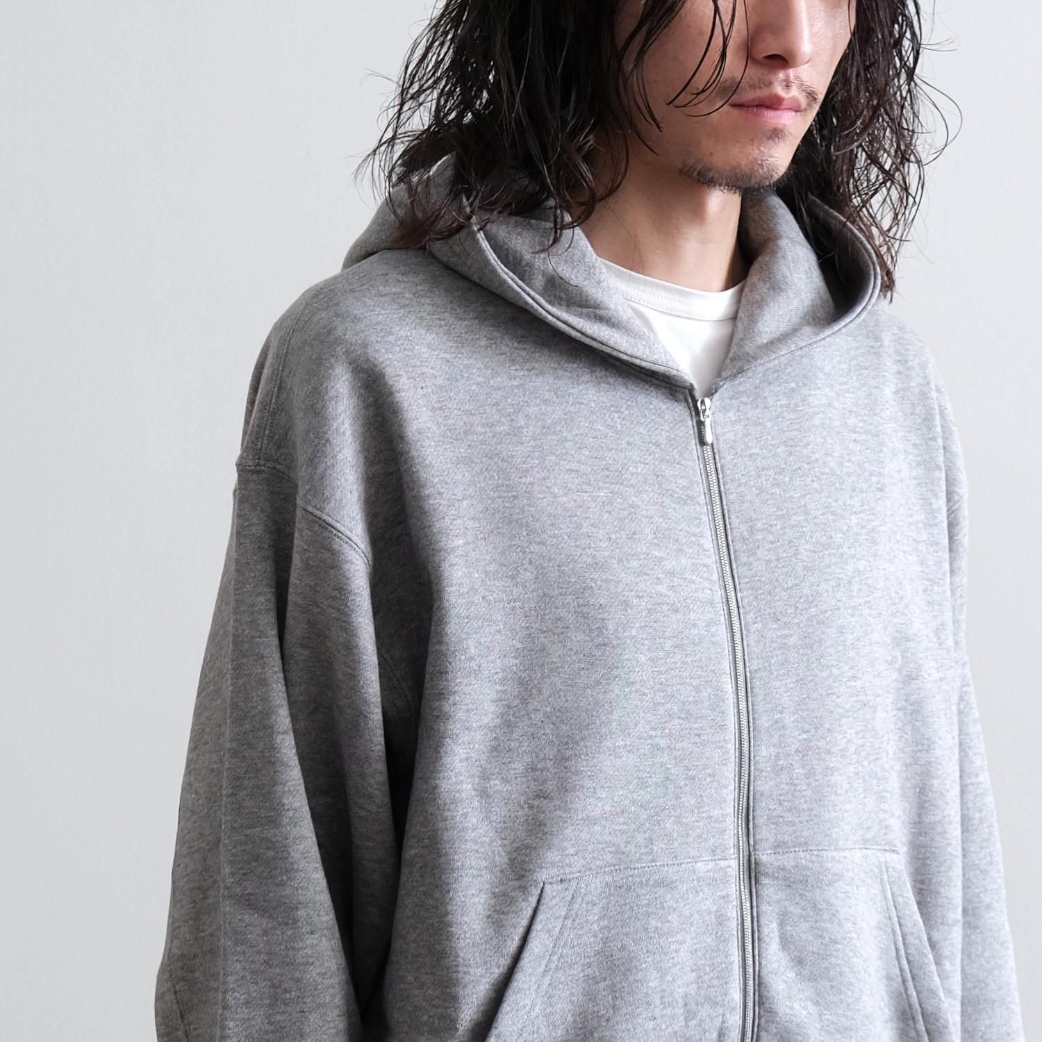 YAK/COTTON SWEAT ZIP HOODY [TOP GRAY] - WUNDER 大阪 セレクト