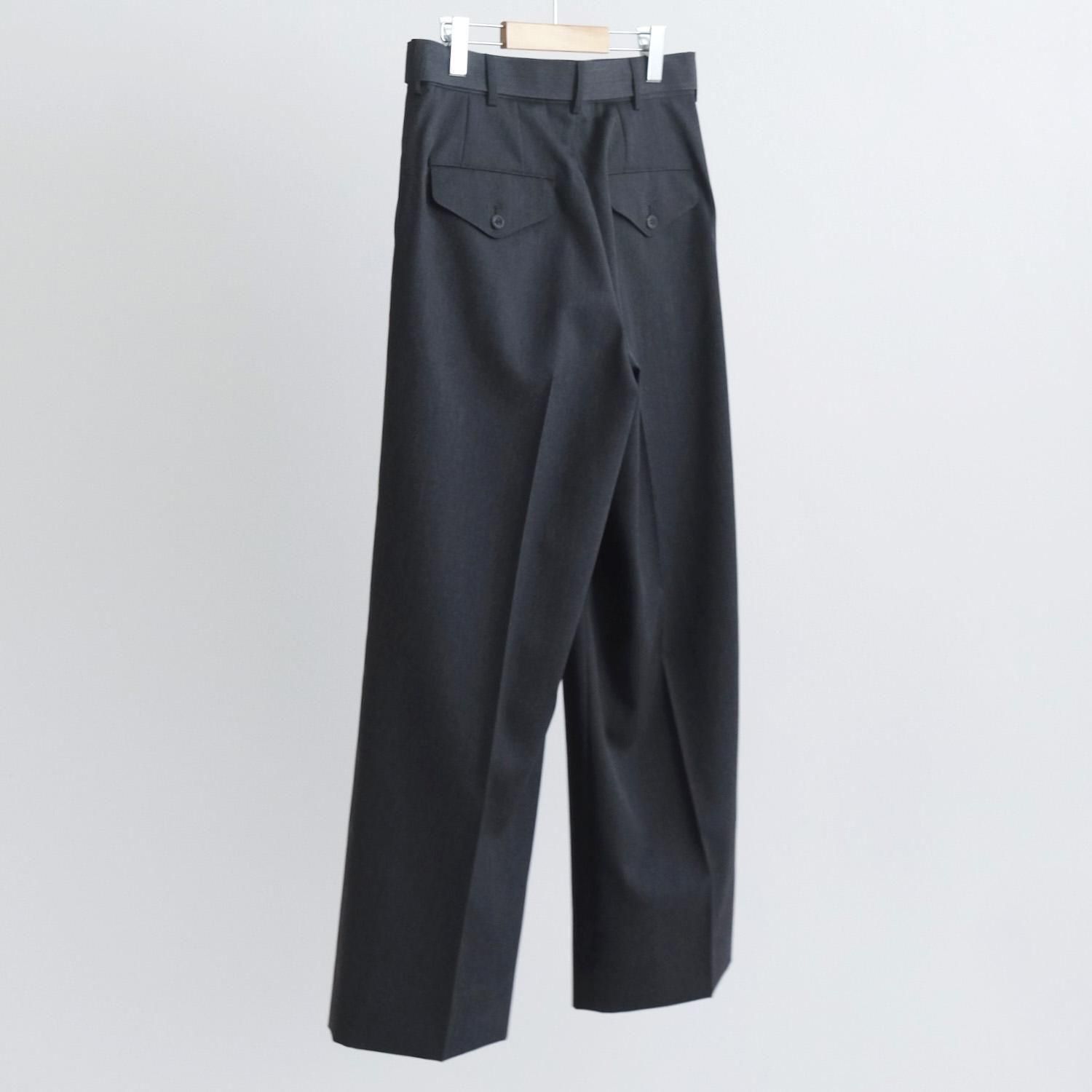 Riprap TWO TUCK SLACKS ダークグレー Riprap (リップラップ) TWO TUCK SLACKS (ARMY SERGE) – SCREEN