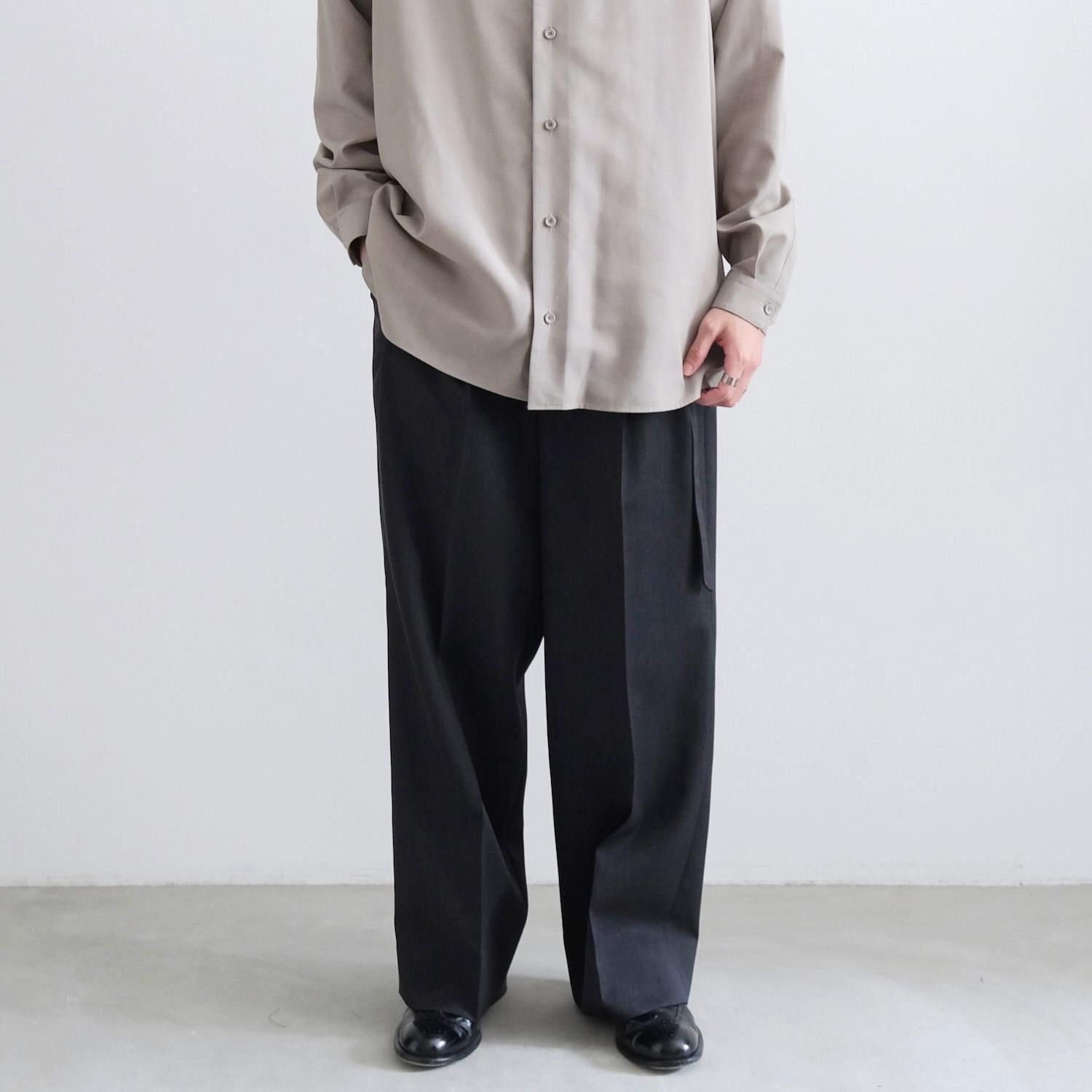 THE SLACKS　サイズ46 THE SLACKS 2TUCK WIDE/DARK NAVY/size:46