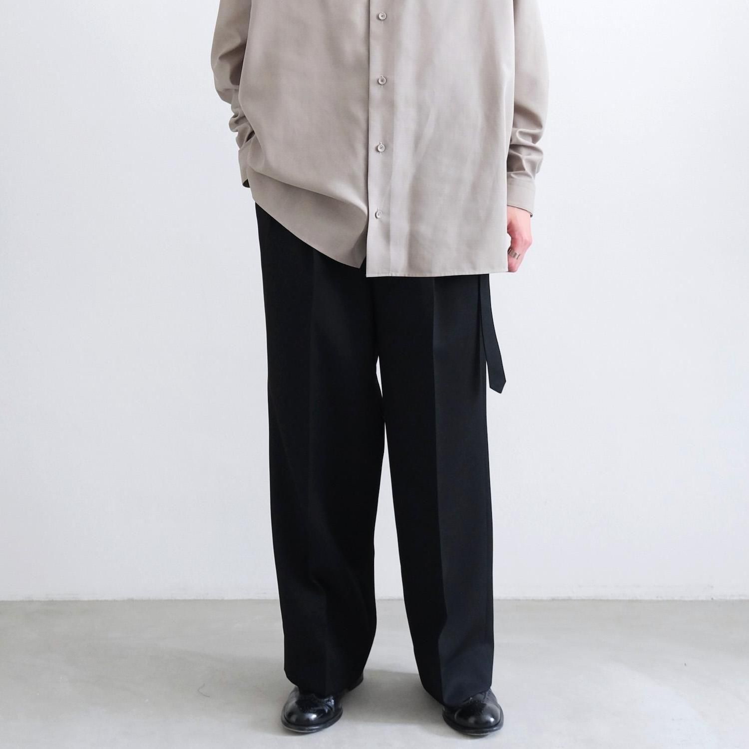 Latics様 リクエスト 2点 まとめ商品 THE SLACKS BELTED 2TUCK [BLACK] - WUNDER 大阪 セレクト