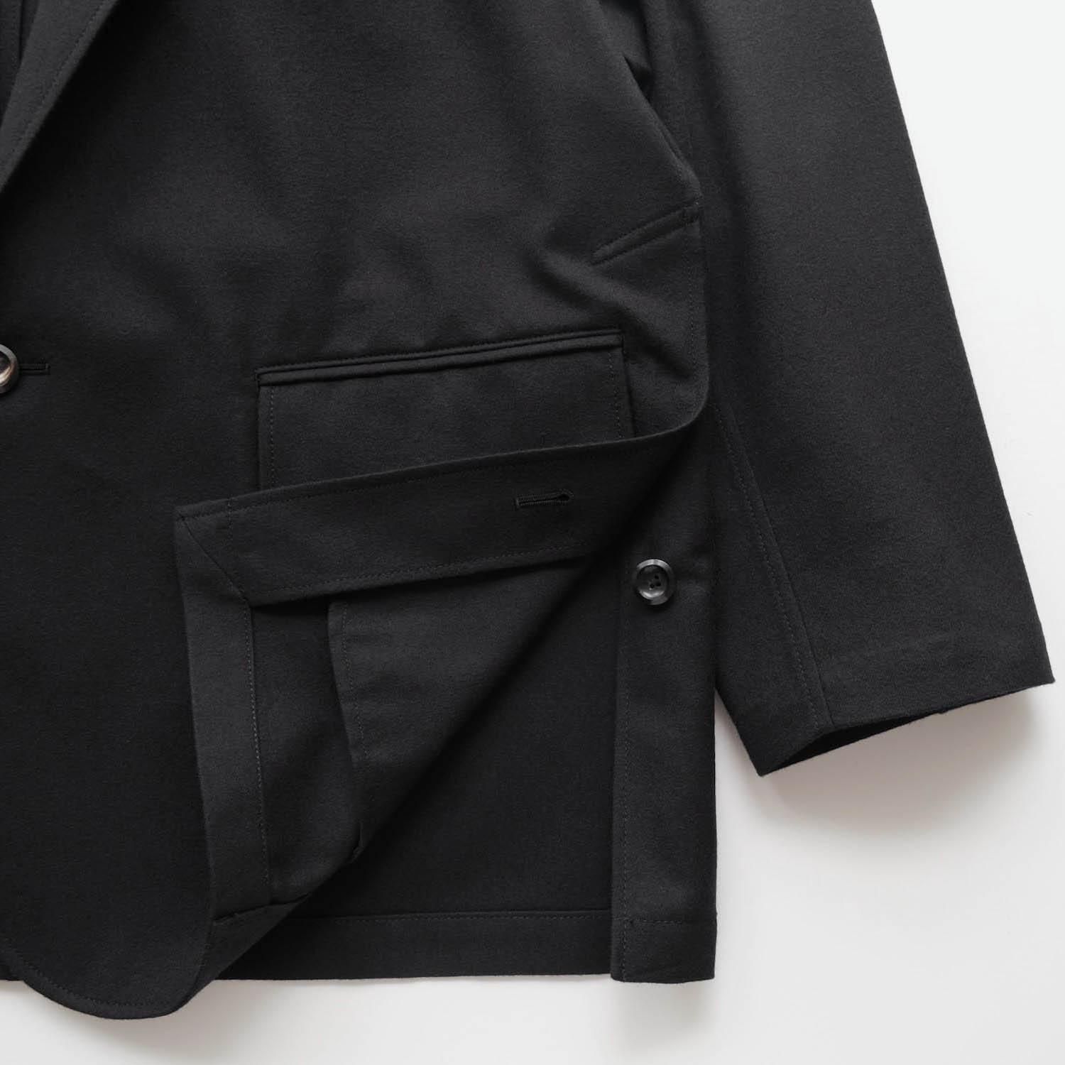 2/54 COLLEGE FLANNEL THE PEAKED LAPEL EASY JACKET [BLACK