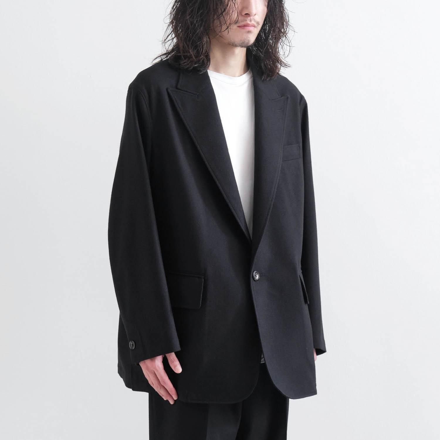 2/54 COLLEGE FLANNEL THE PEAKED LAPEL EASY JACKET [BLACK