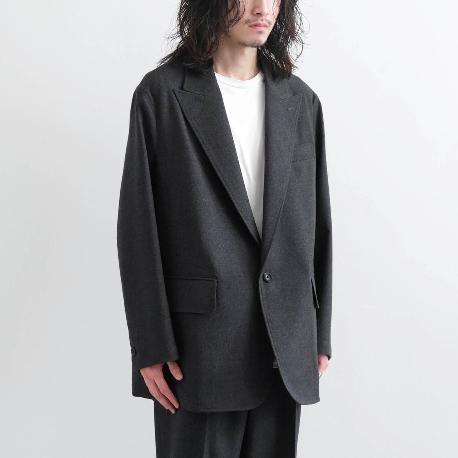 2/54 COLLEGE FLANNEL THE PEAKED LAPEL EASY JACKET [CHARCOAL GRAY