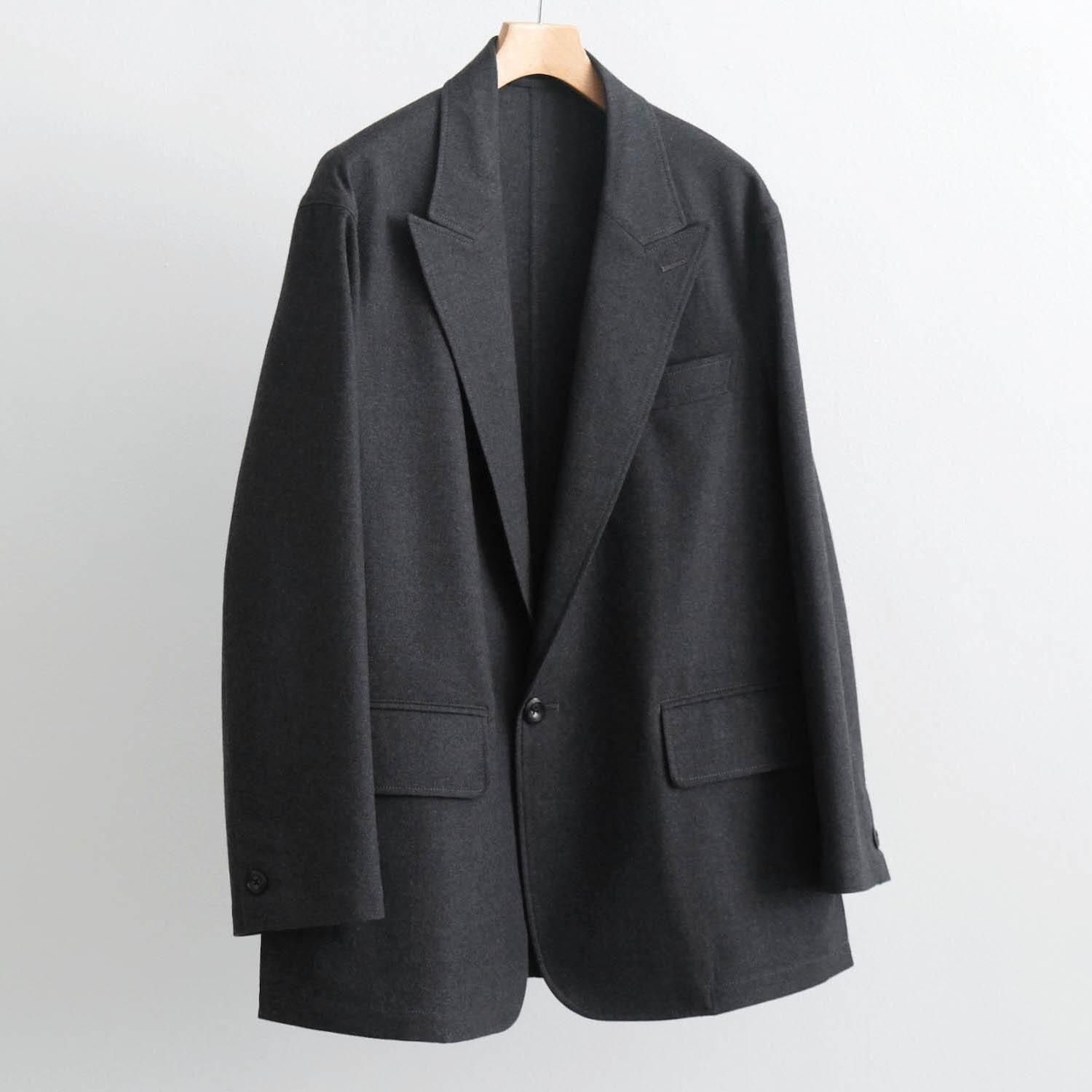 2/54 COLLEGE FLANNEL THE PEAKED LAPEL EASY JACKET [CHARCOAL GRAY]