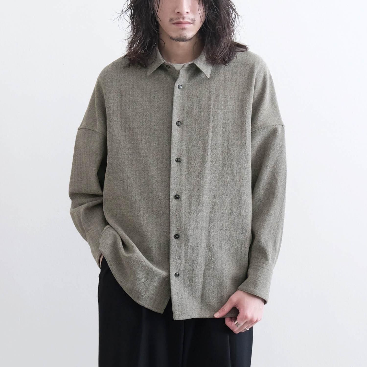【早い者勝ち】nonnotte ウールコットン　カバーオール　ホワイト　希少 CLEAR HEAVY BROADCLOTH OVERSIZED SHIRT - WUNDER