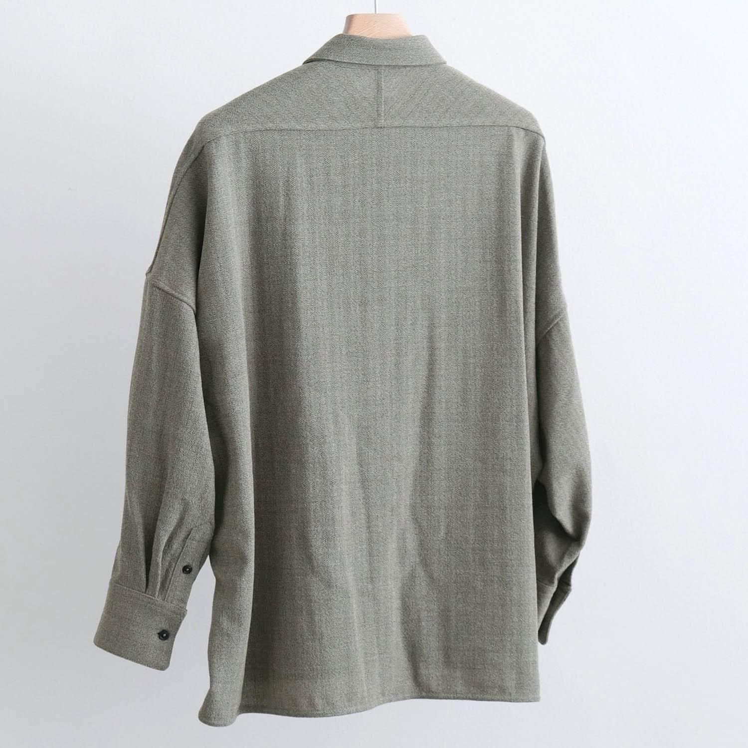 LOOSE WEAVING HERRINGBONE DRAPING SHIRT TYPE A [ORIGINAL