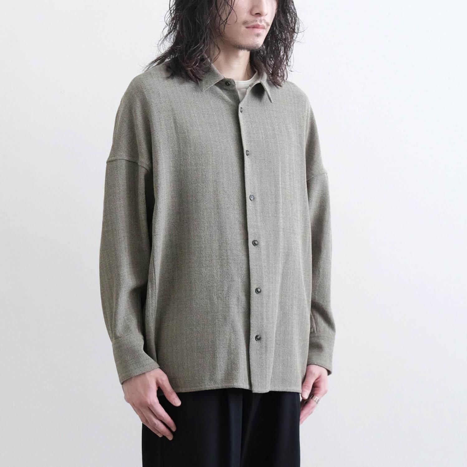 LOOSE WEAVING HERRINGBONE DRAPING SHIRT TYPE A [ORIGINAL