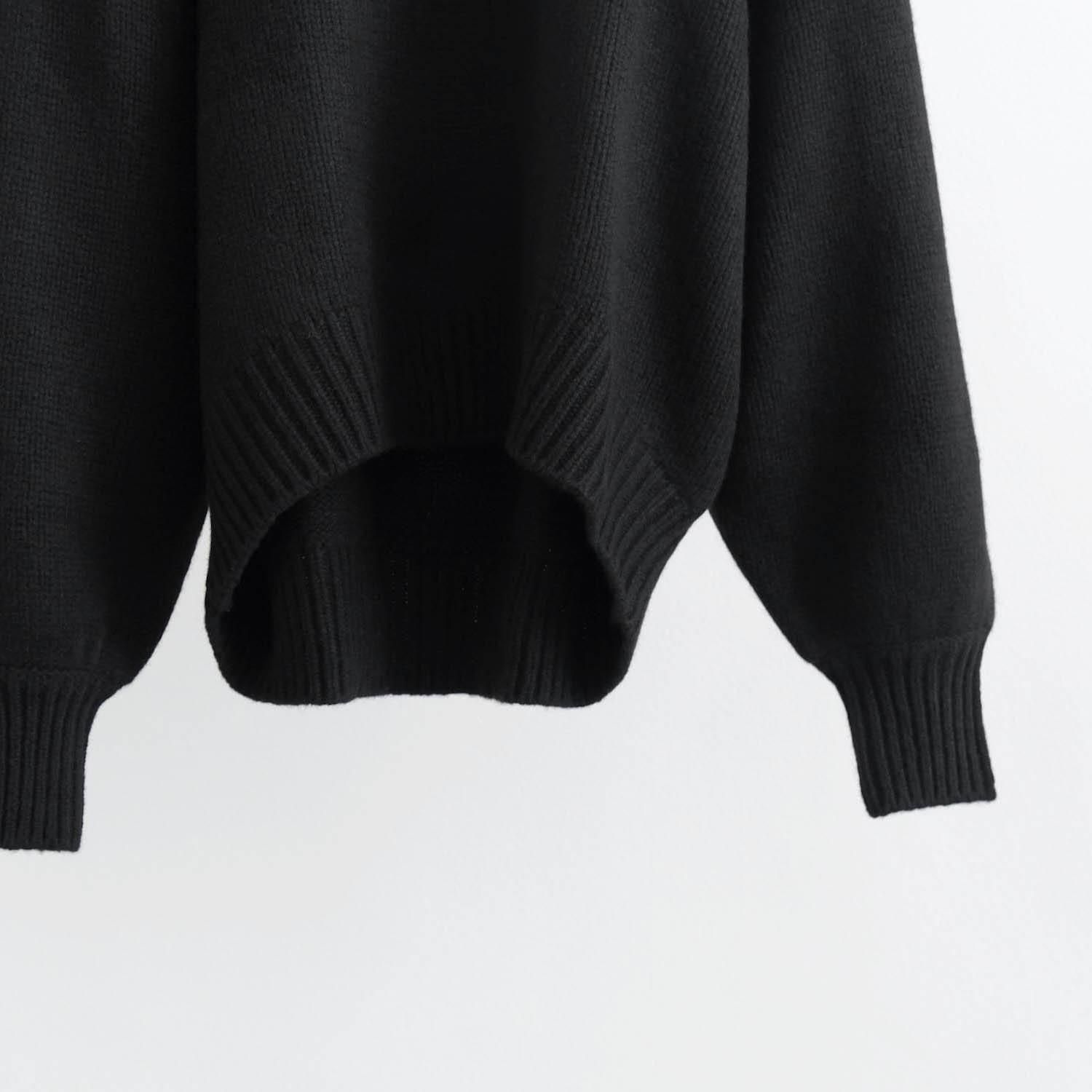 LOW COUNT WOOL YAK KNIT DRAPING EXTRA OVER C/N PULLOVER [DEEP LOW COUNT WOOL YAK KNIT DRAPING EXTRA OVER C/N PULLOVER [DEEP
