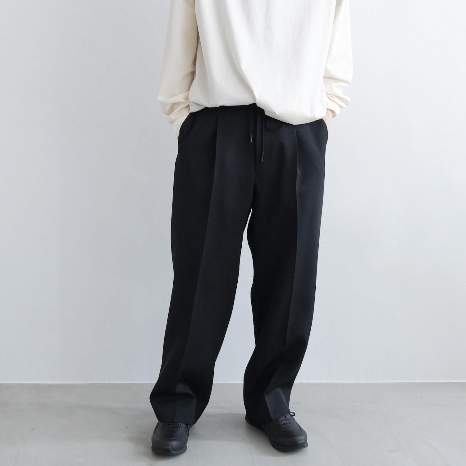 THE EASY SLACKS WIDE [BLACK]