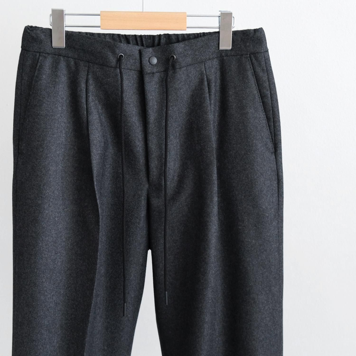 2/54 COLLEGE FLANNEL THE EASY SLACKS WIDE [CHARCOAL GRAY