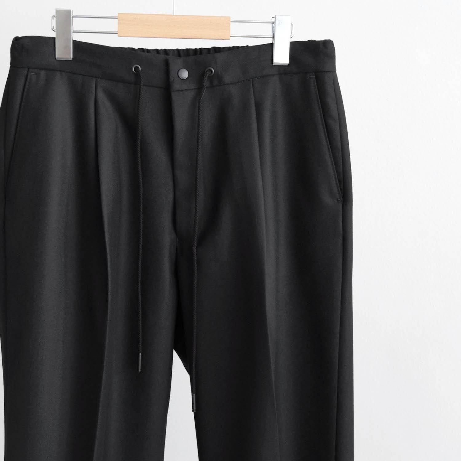 2/54 COLLEGE FLANNEL THE EASY SLACKS WIDE [BLACK] - WUNDER 大阪