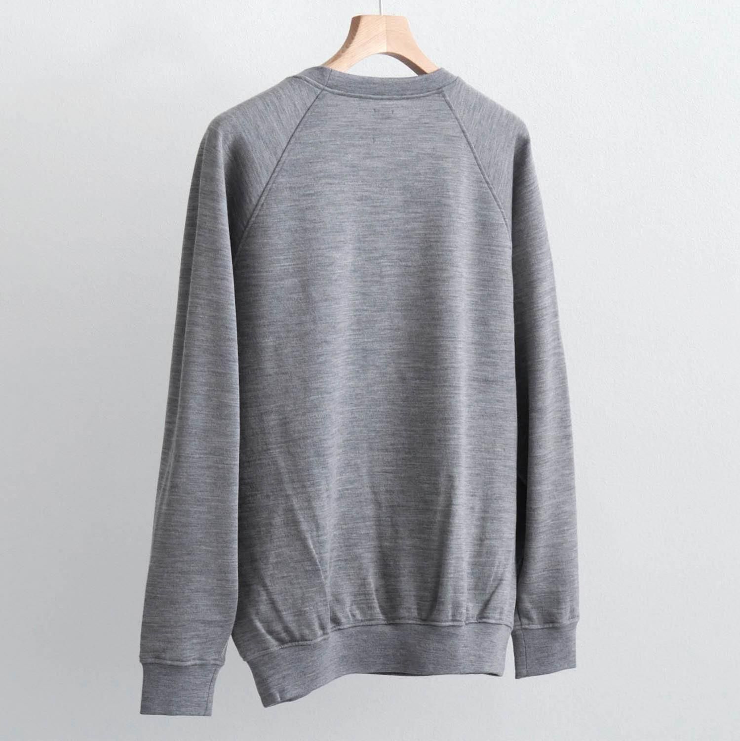 ALL WOOL URAKE CREW NECK [GRAY] - WUNDER 大阪 セレクト