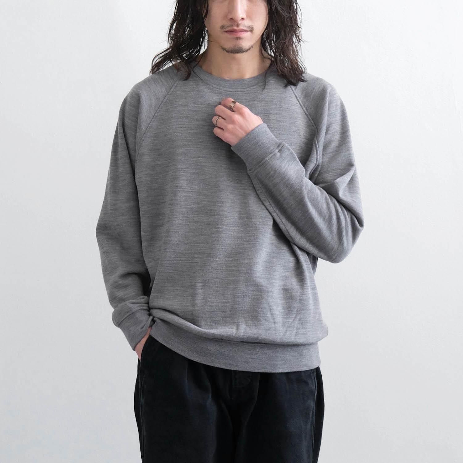 ALL WOOL URAKE CREW NECK [GRAY] - WUNDER 大阪 セレクト