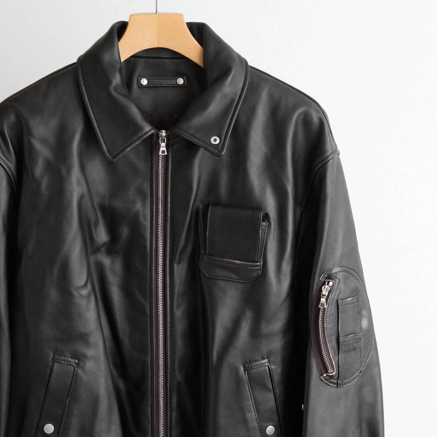 SHEEP LEATHER FLIGHT JACKET [DARK BROWN] - WUNDER 大阪 セレクト