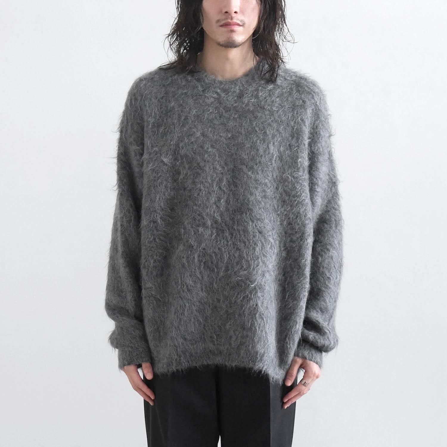 トップス KID MOHAIR KNIT CREW NECK LS KID MOHAIR KNIT CREW NECK LS [CHARCOAL] - WUNDER 大阪 セレクト