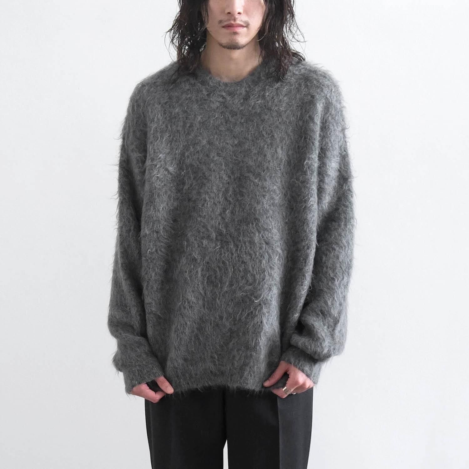 KID MOHAIR KNIT CREW NECK LS [CHARCOAL]