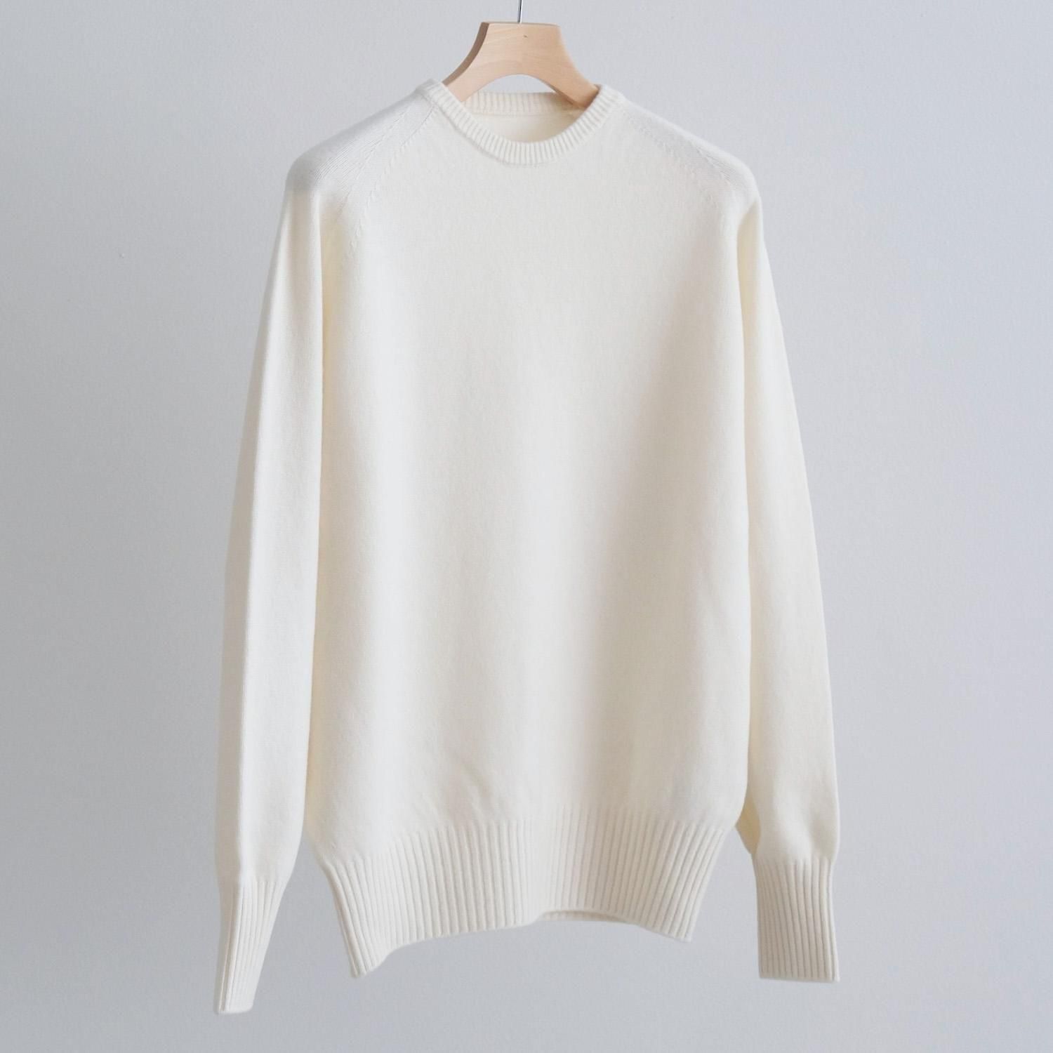 FINE WOOL PULL-OVER KNIT [OFF WHITE]