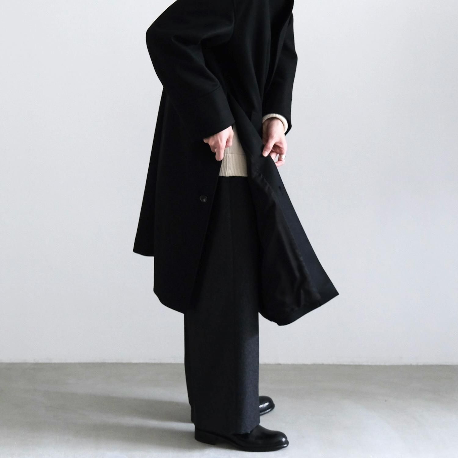 THE BAL COLLAR COAT [BLACK] - WUNDER 大阪 セレクトショップ 大阪