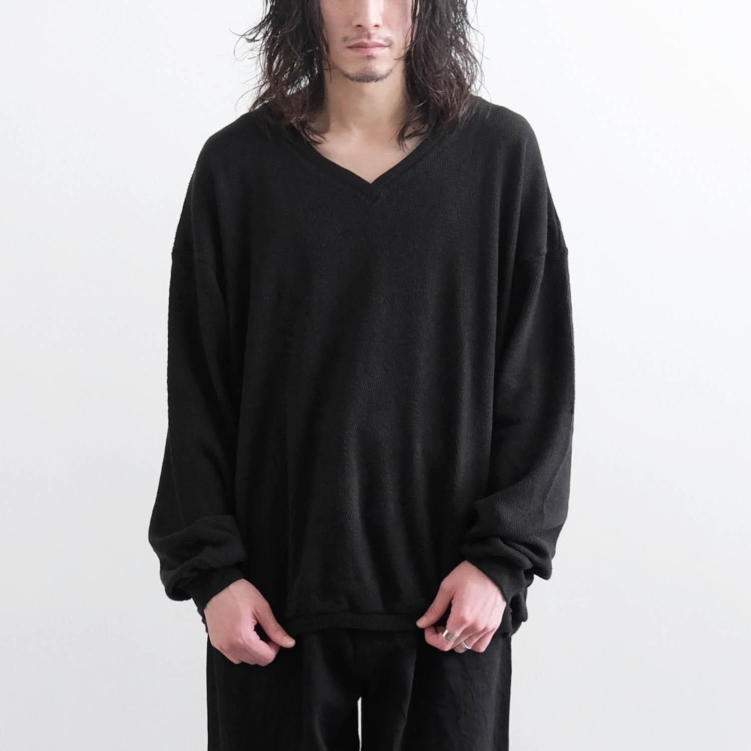 barbell object ウールノースリーブ(brown) 3/4 FRONT ZIP HIGHNECK RIB SWEATER | YOKE(ヨーク) / トップス