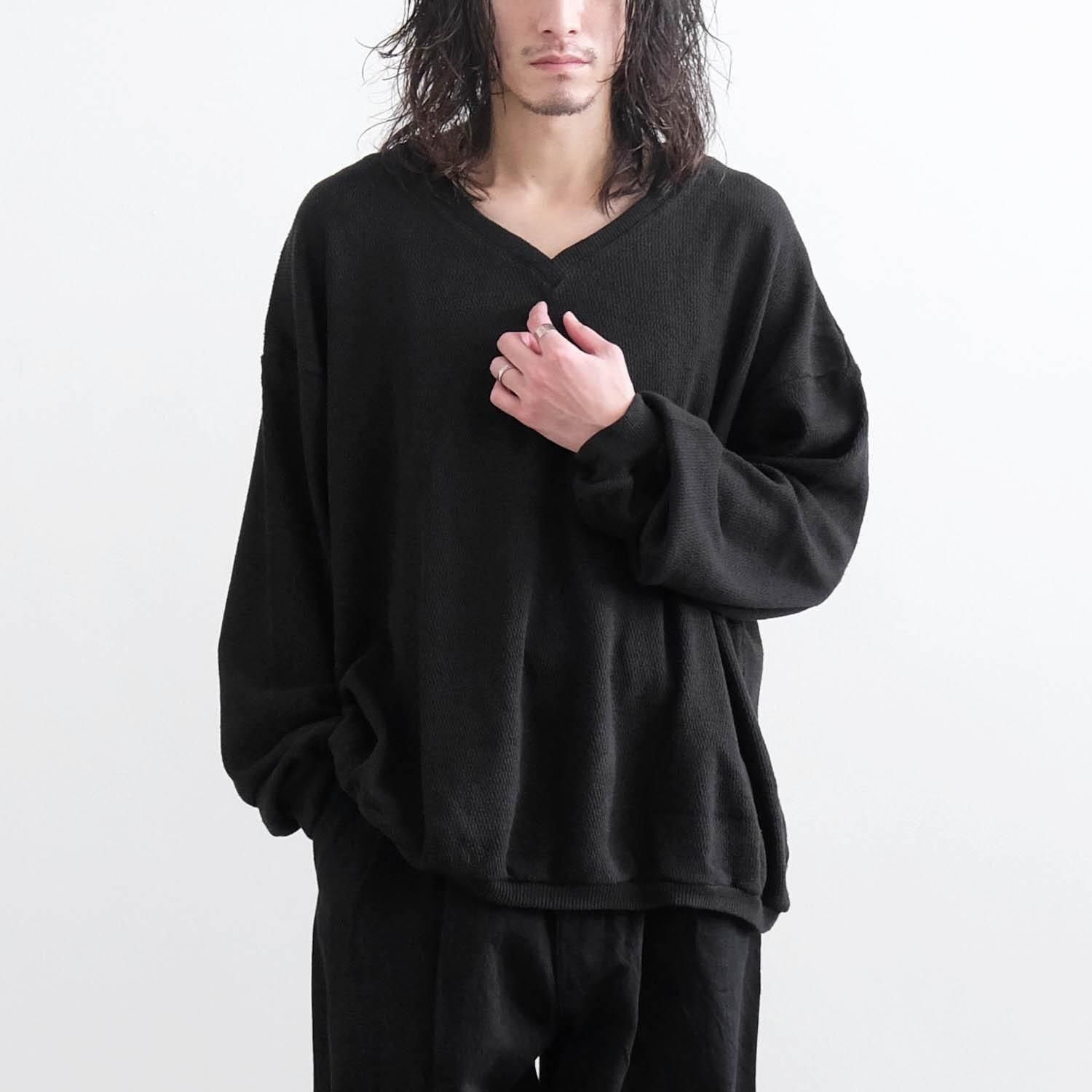 トップス 25aw barbell object nep v top BLACK 1 nep v top [BLACK] - WUNDER 大阪 セレクトショップ 大阪梅田